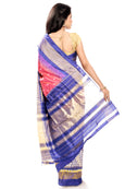 ikkat silk saree online in pink & blue