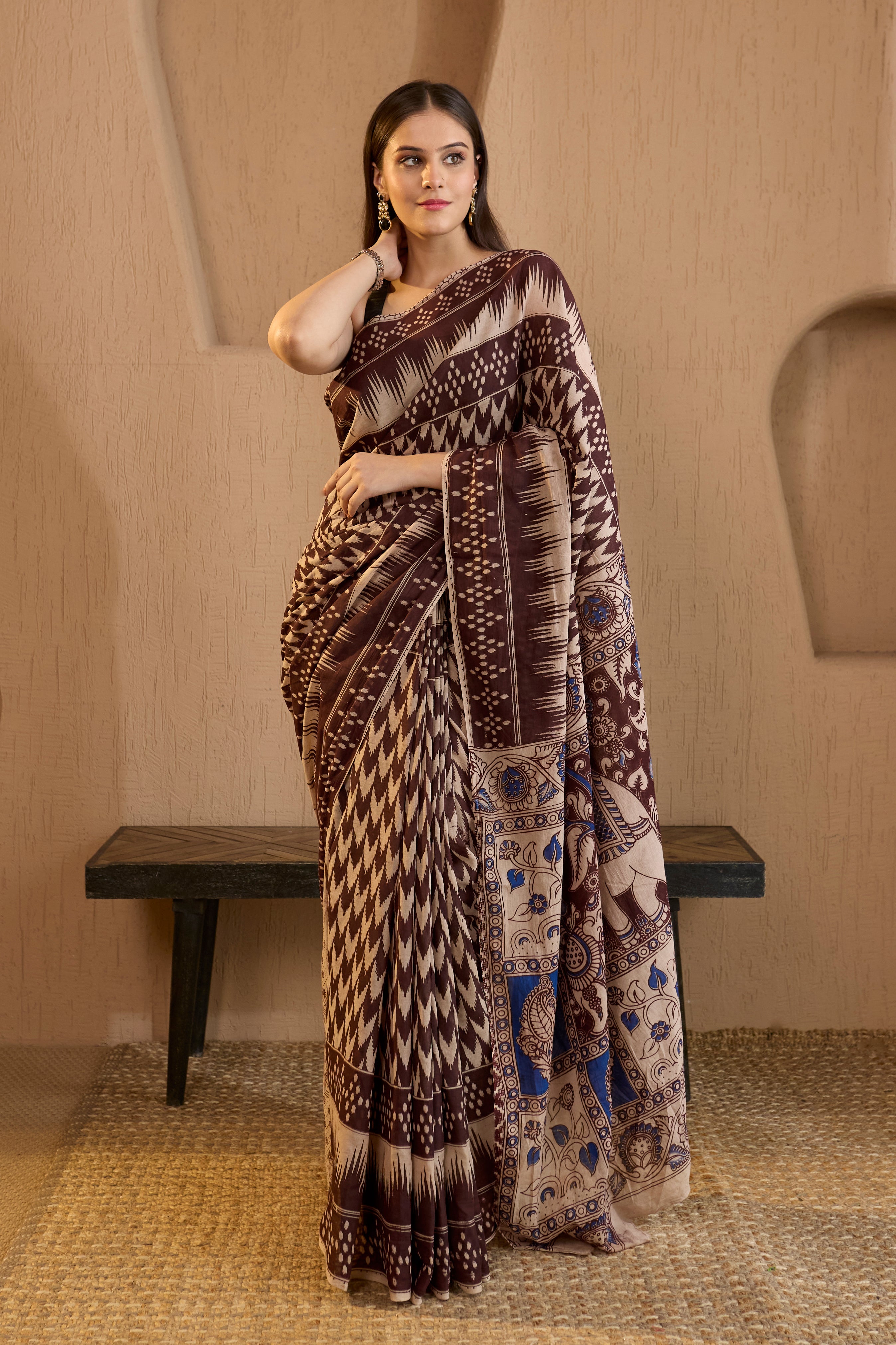 Brown Saree