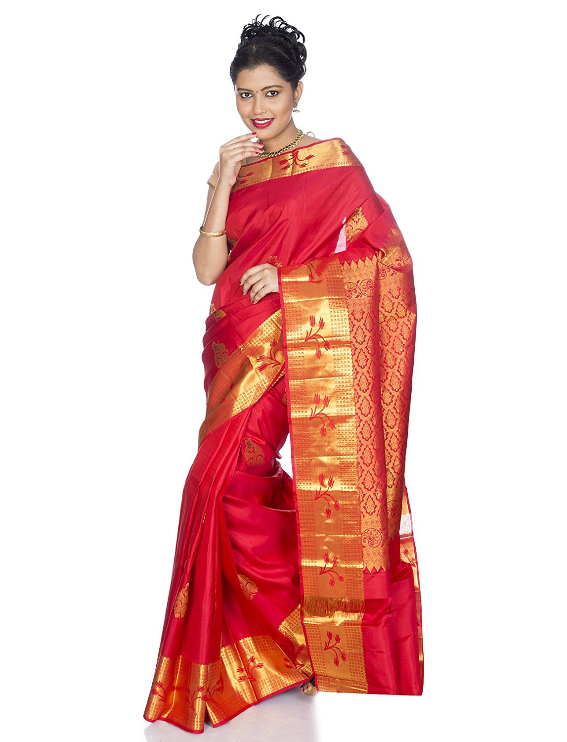 Bridal Red Kanchipuram Silk Saree