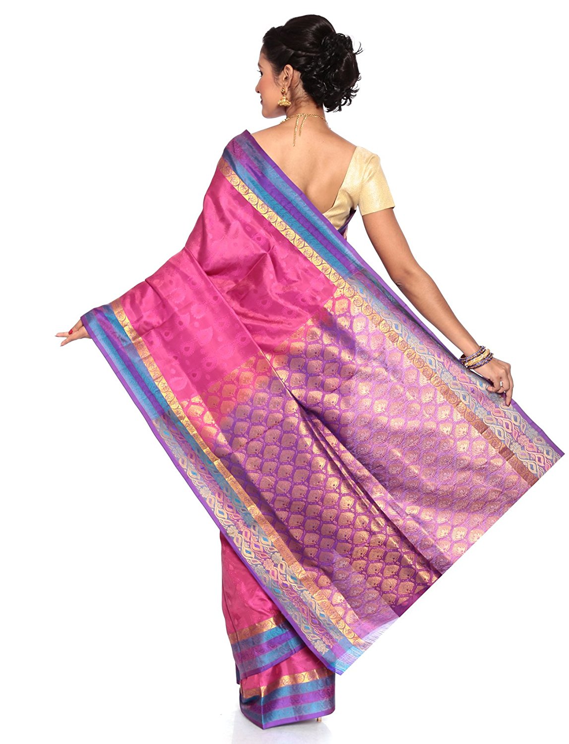 pink kanchivaram saree