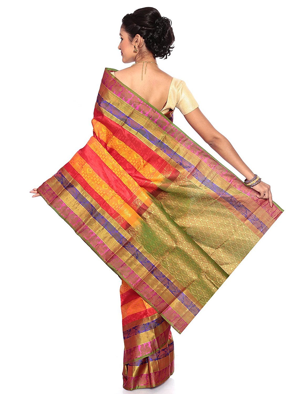 Stripe Design Kanchipuram Silk Sarees