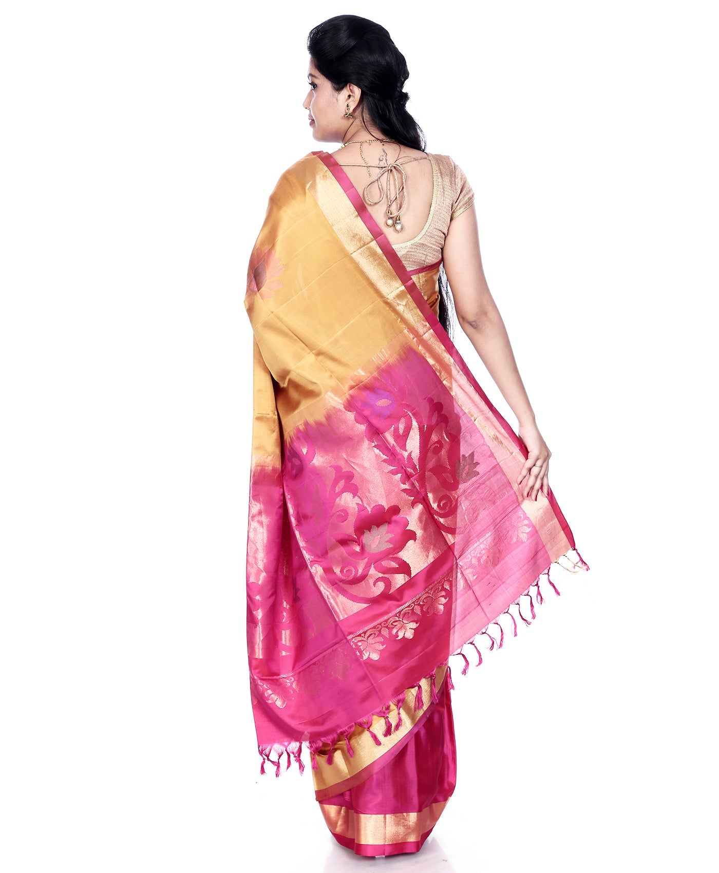 Buy Mandakini Kanchipuram Handloom Patli Pallu Pure Silk Sarees Online