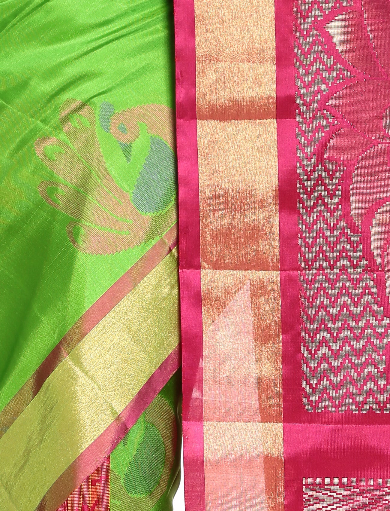 Buy Mandakini Kanchipuram Handloom Patli Pallu Pure Silk Sarees Online