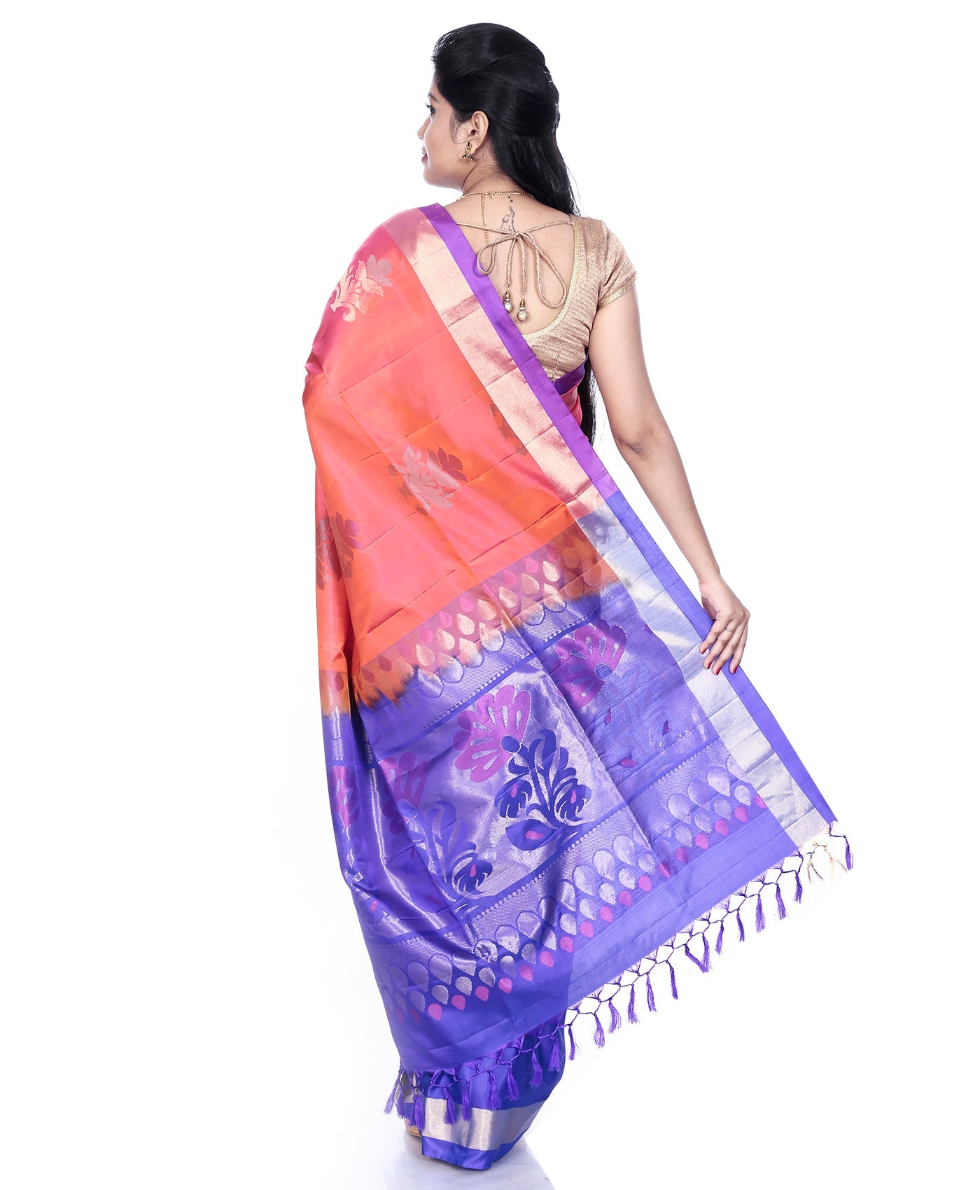 Buy Mandakini Kanchipuram Handloom Patli Pallu Pure Silk Sarees Online