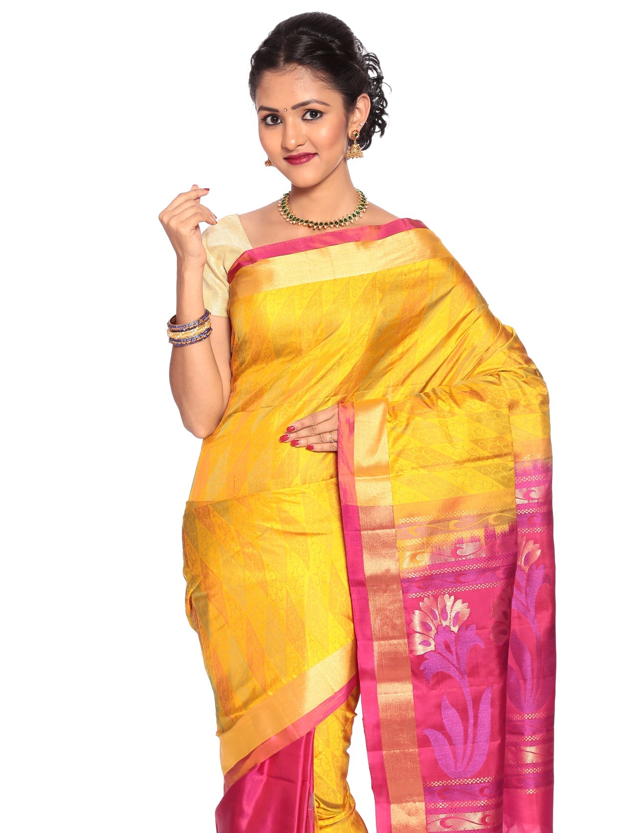 Buy Mandakini Kanchipuram Handloom Patli Pallu Pure Silk Sarees Online