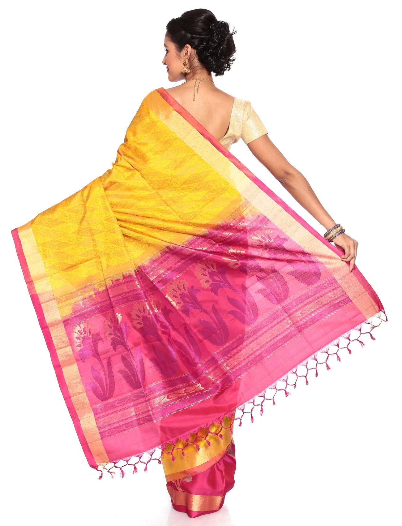 Buy Mandakini Kanchipuram Handloom Patli Pallu Pure Silk Sarees Online