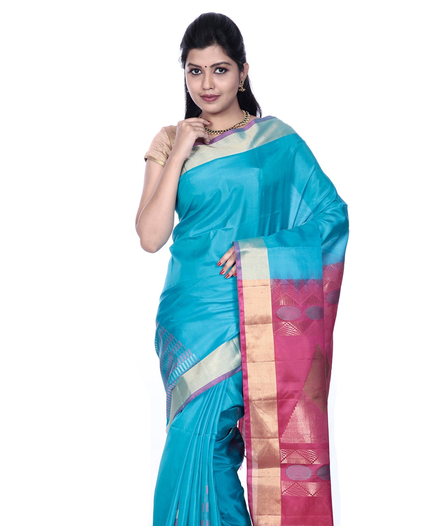 blue kanchivaram saree