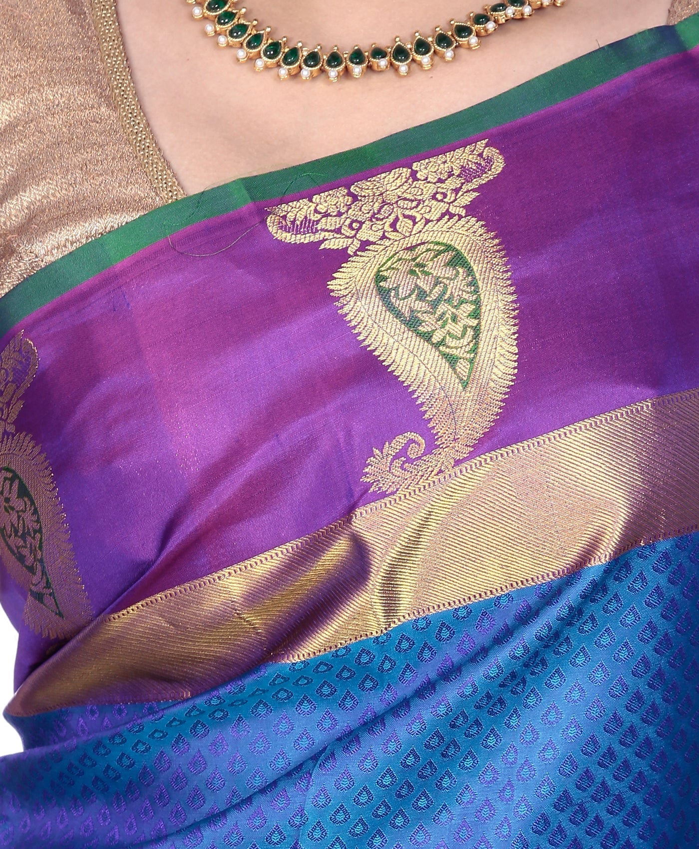 blue kanchivaram saree