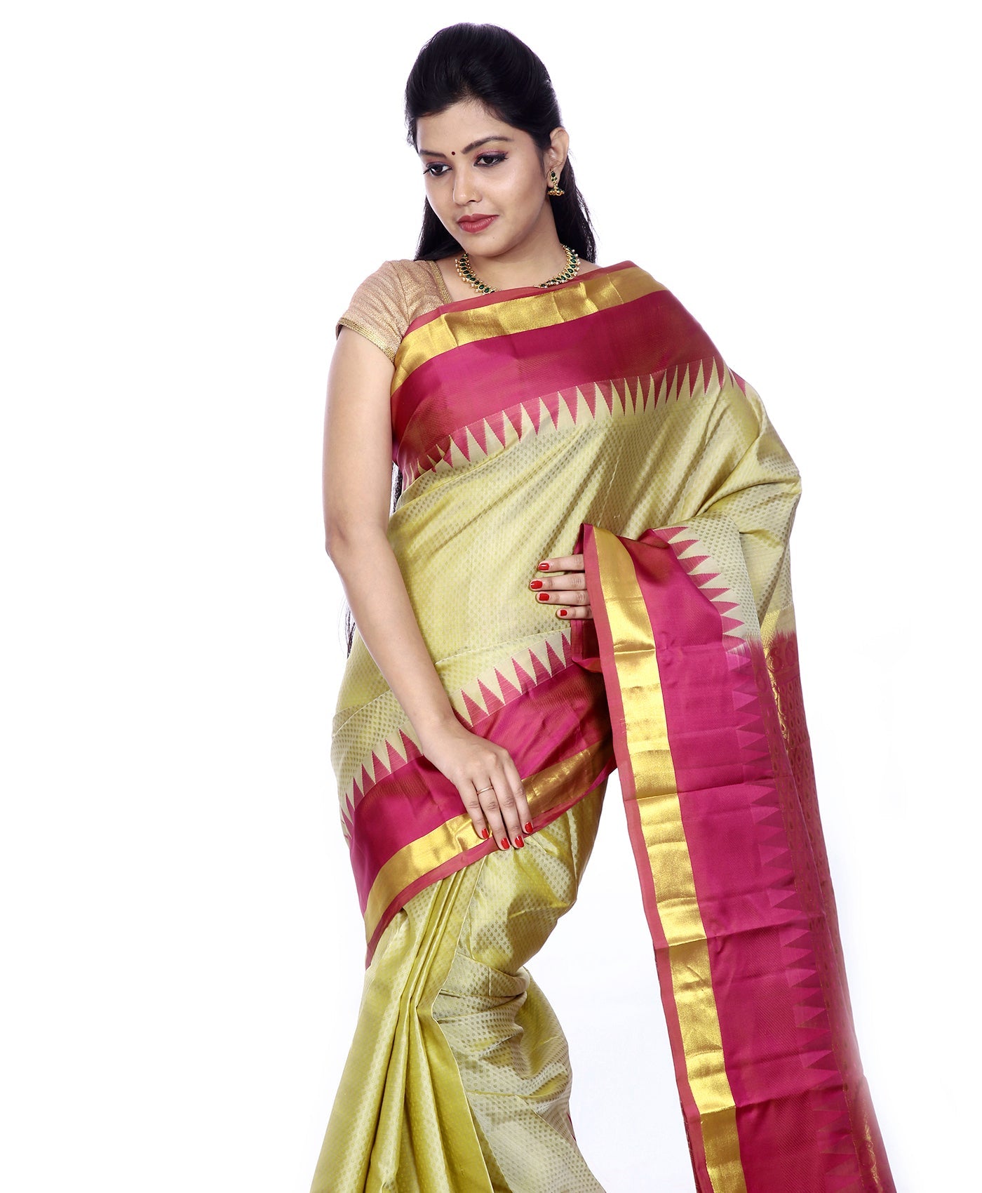 Buy Mandakini Kanchipuram (Kanjivaram) Handloom Pure Silk Sarees Online