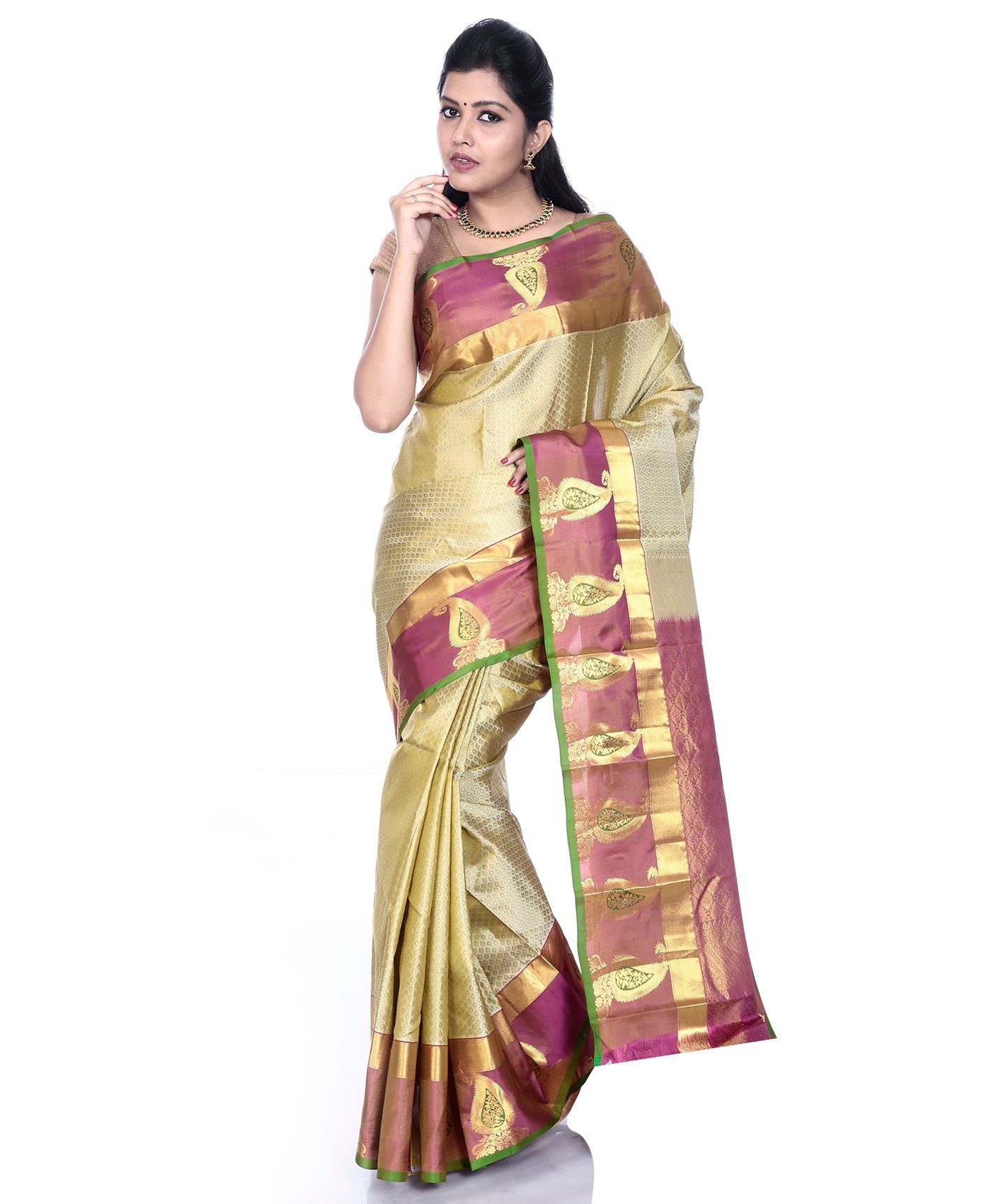 Buy Mandakini Kanchipuram (Kanjivaram) Handloom Pure Silk Sarees Online