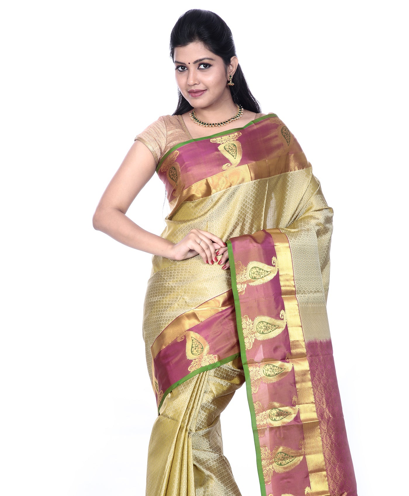 Buy Mandakini Kanchipuram (Kanjivaram) Handloom Pure Silk Sarees Online