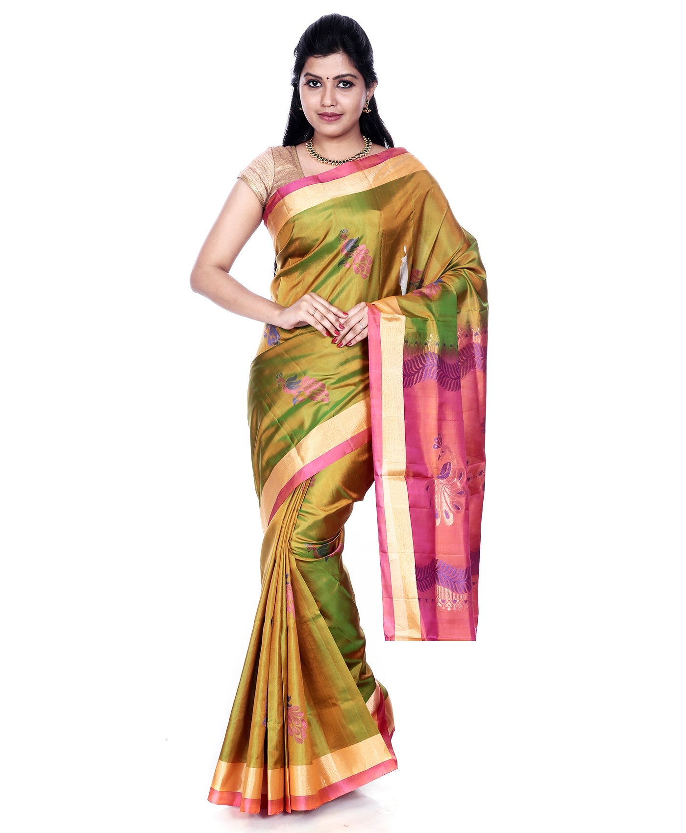 Buy Mandakini Kanchipuram (Kanjivaram) Handloom Pure Silk Sarees Online