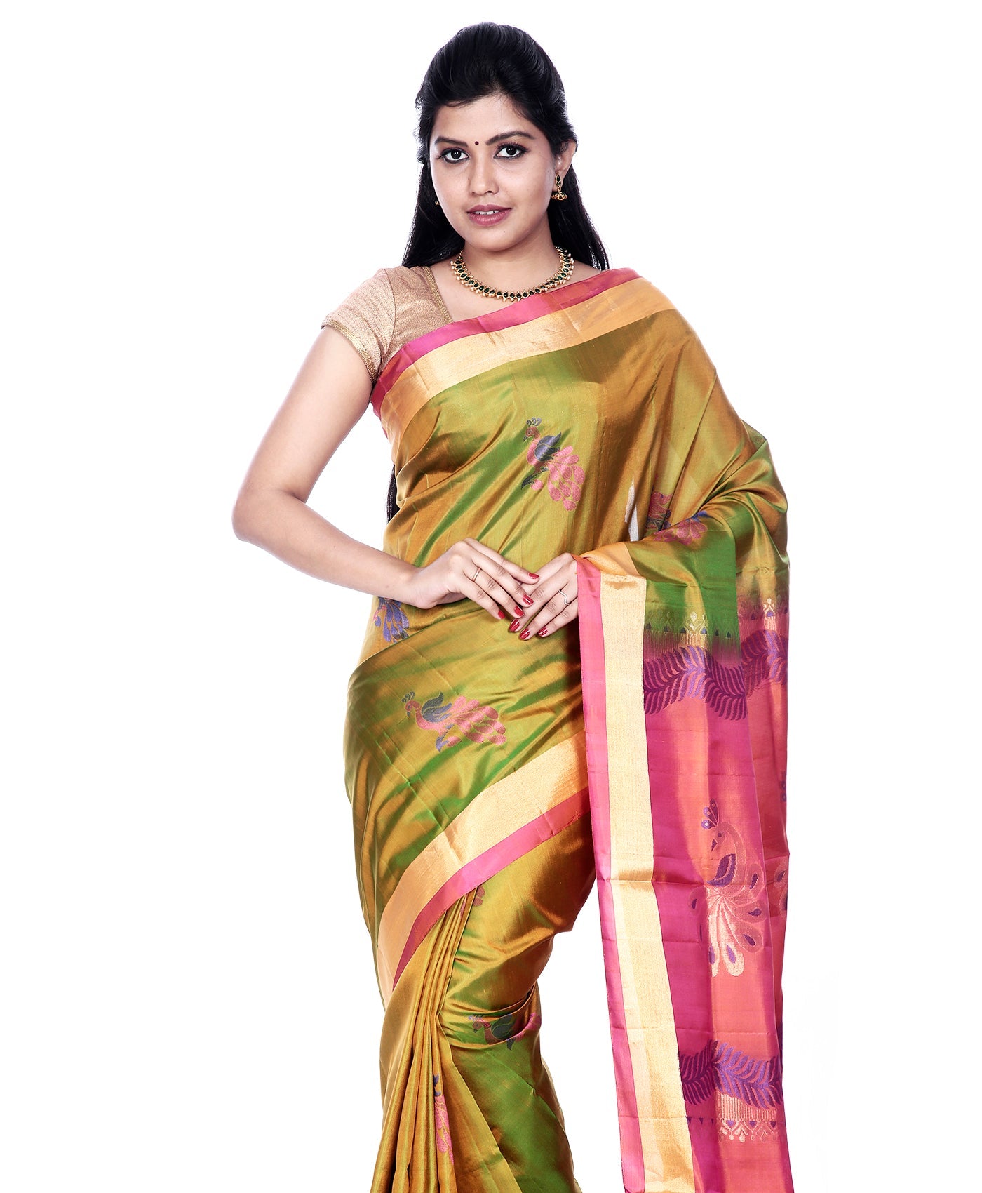 Buy Mandakini Kanchipuram (Kanjivaram) Handloom Pure Silk Sarees Online