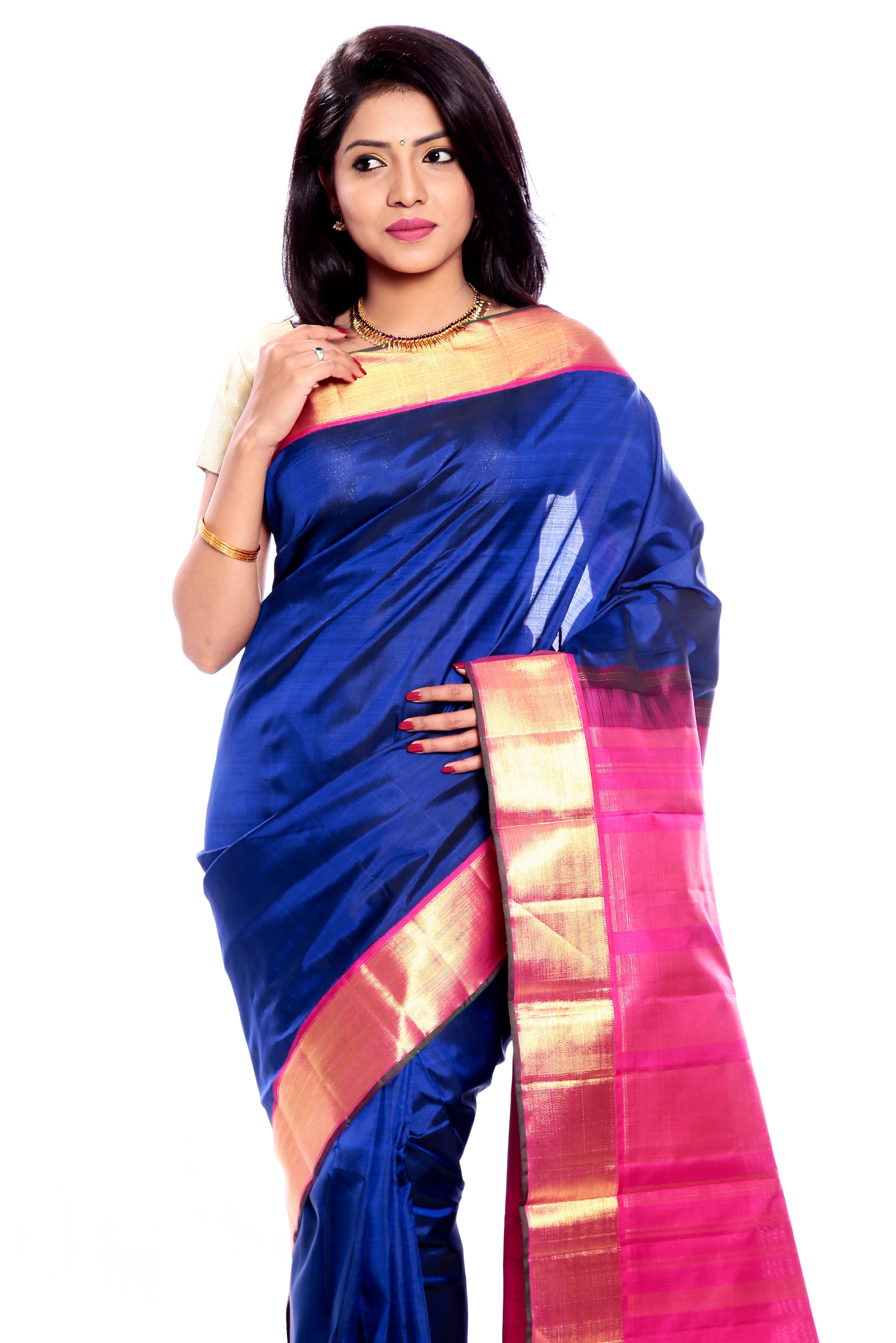 Indian Wedding Saree in Blue color  (MK203)