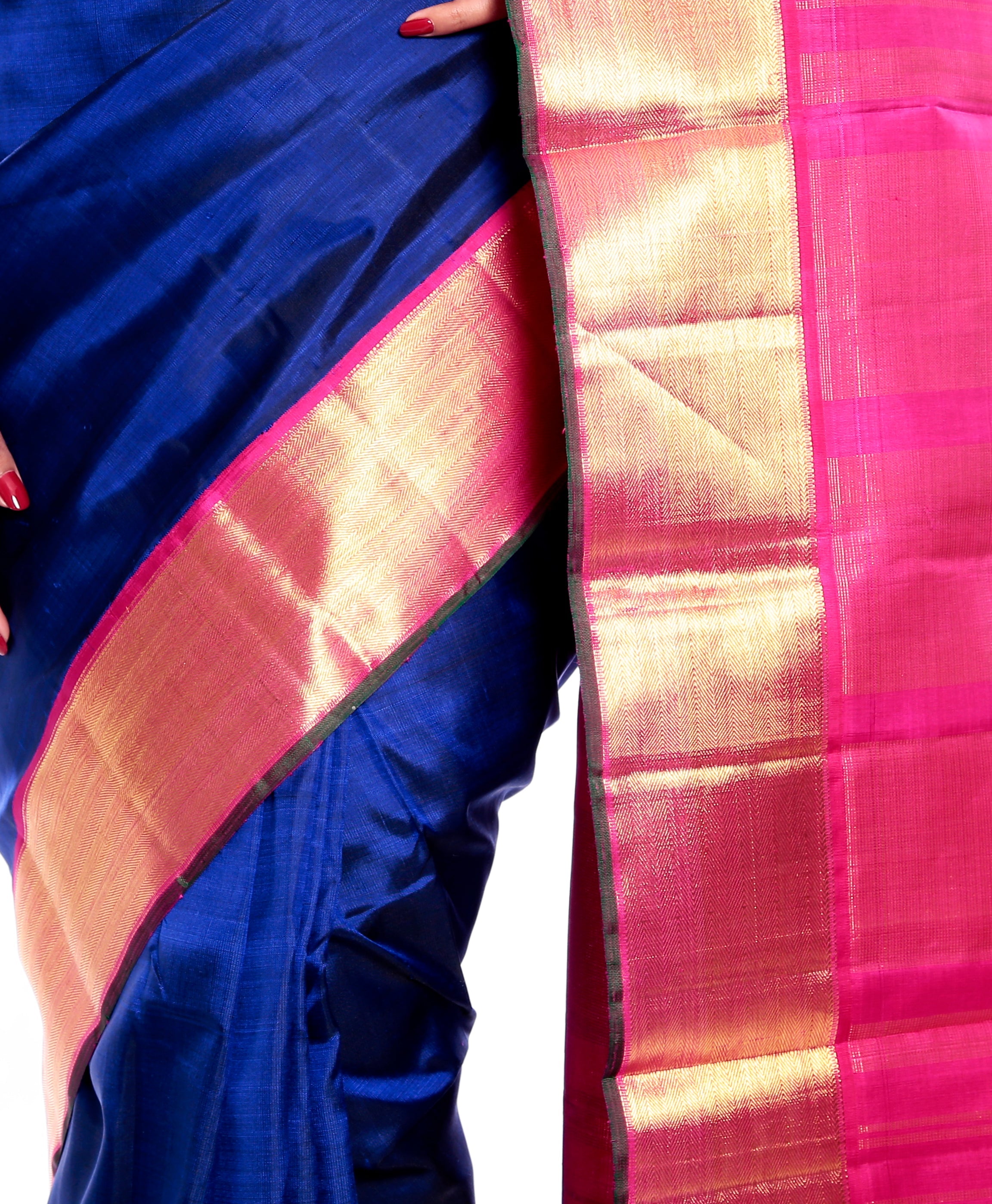 Indian Wedding Saree in Blue color  (MK203)