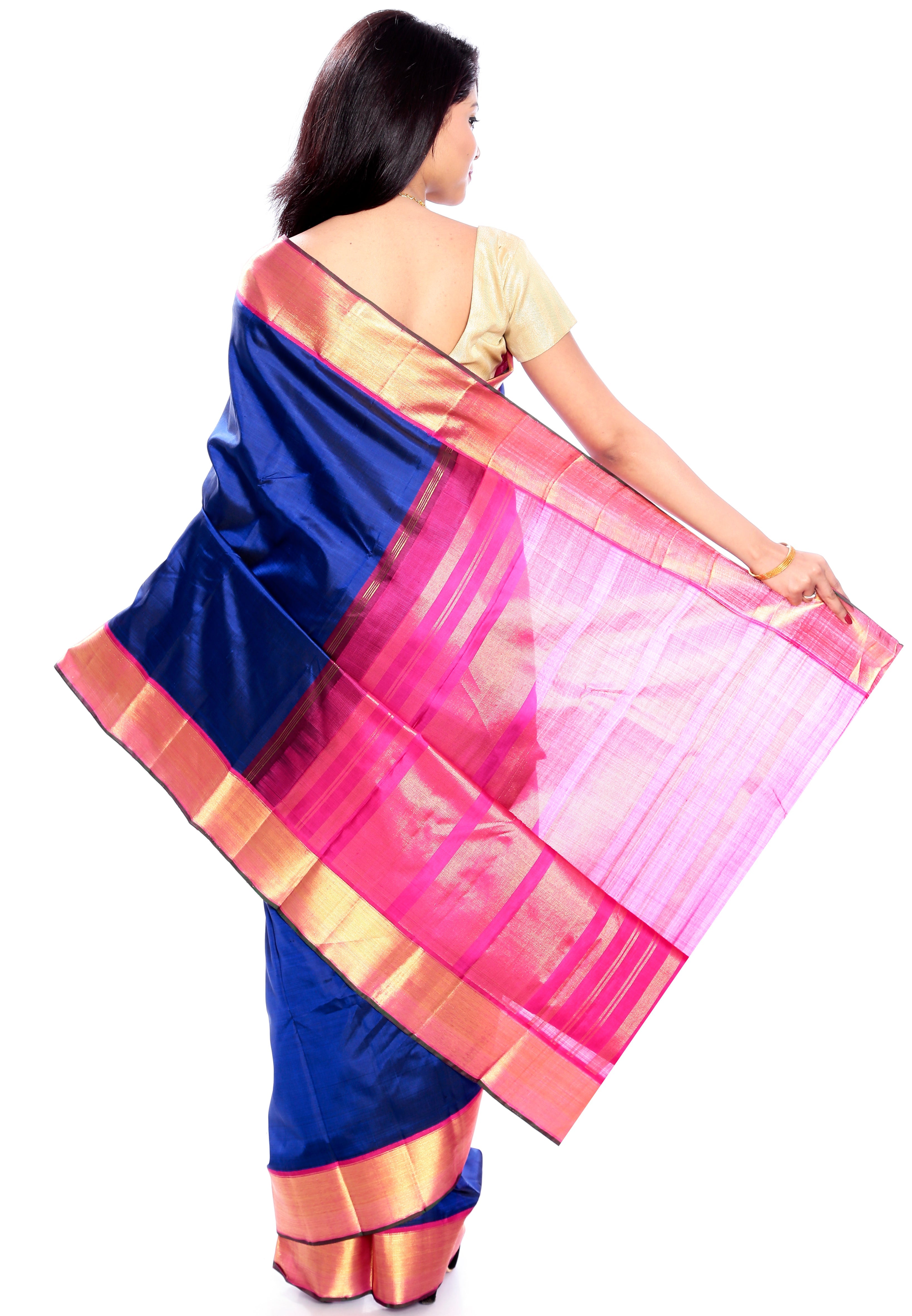 Indian Wedding Saree in Blue color  (MK203)