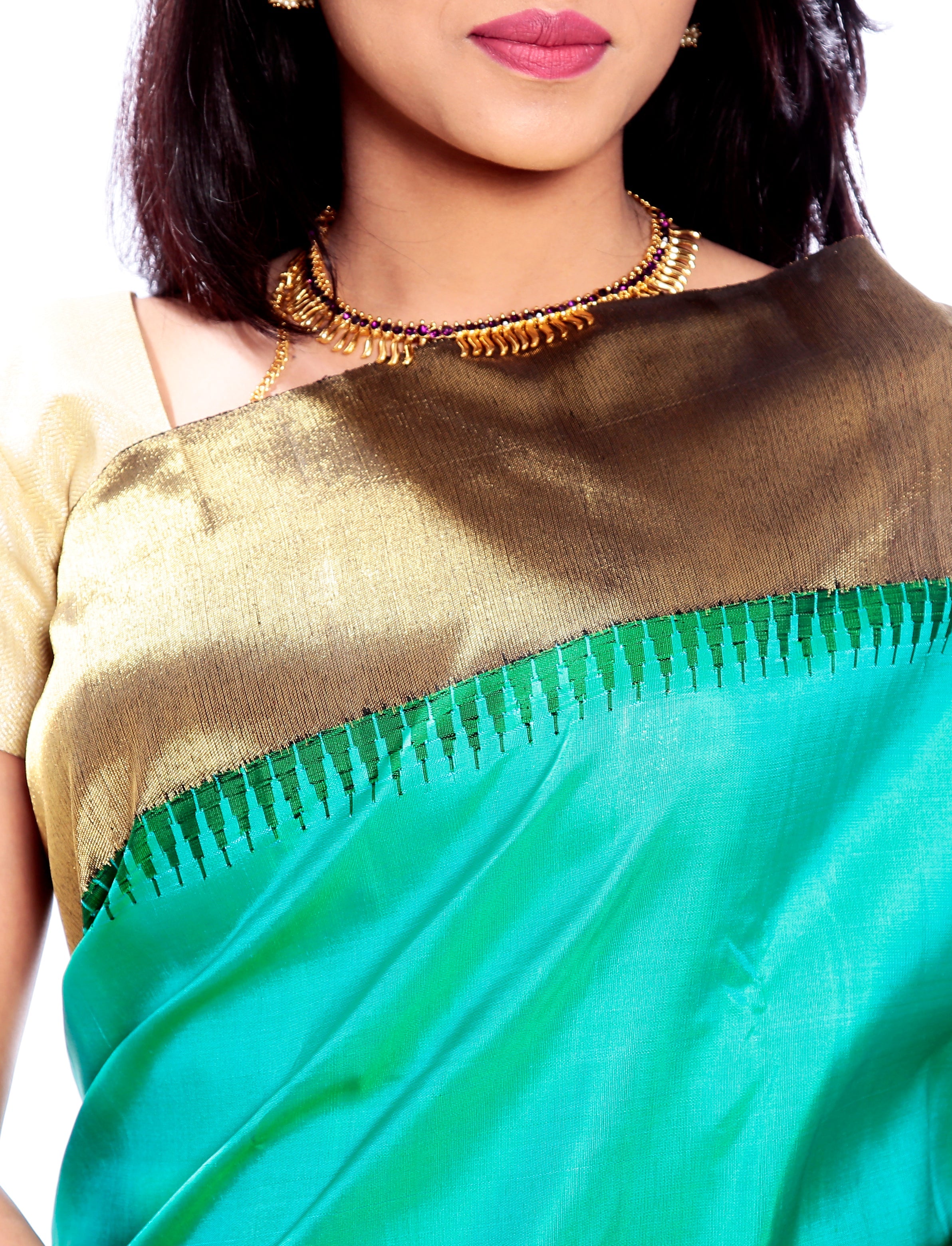 Green Kanchipuram Pure Silk & Pure Zari Saree