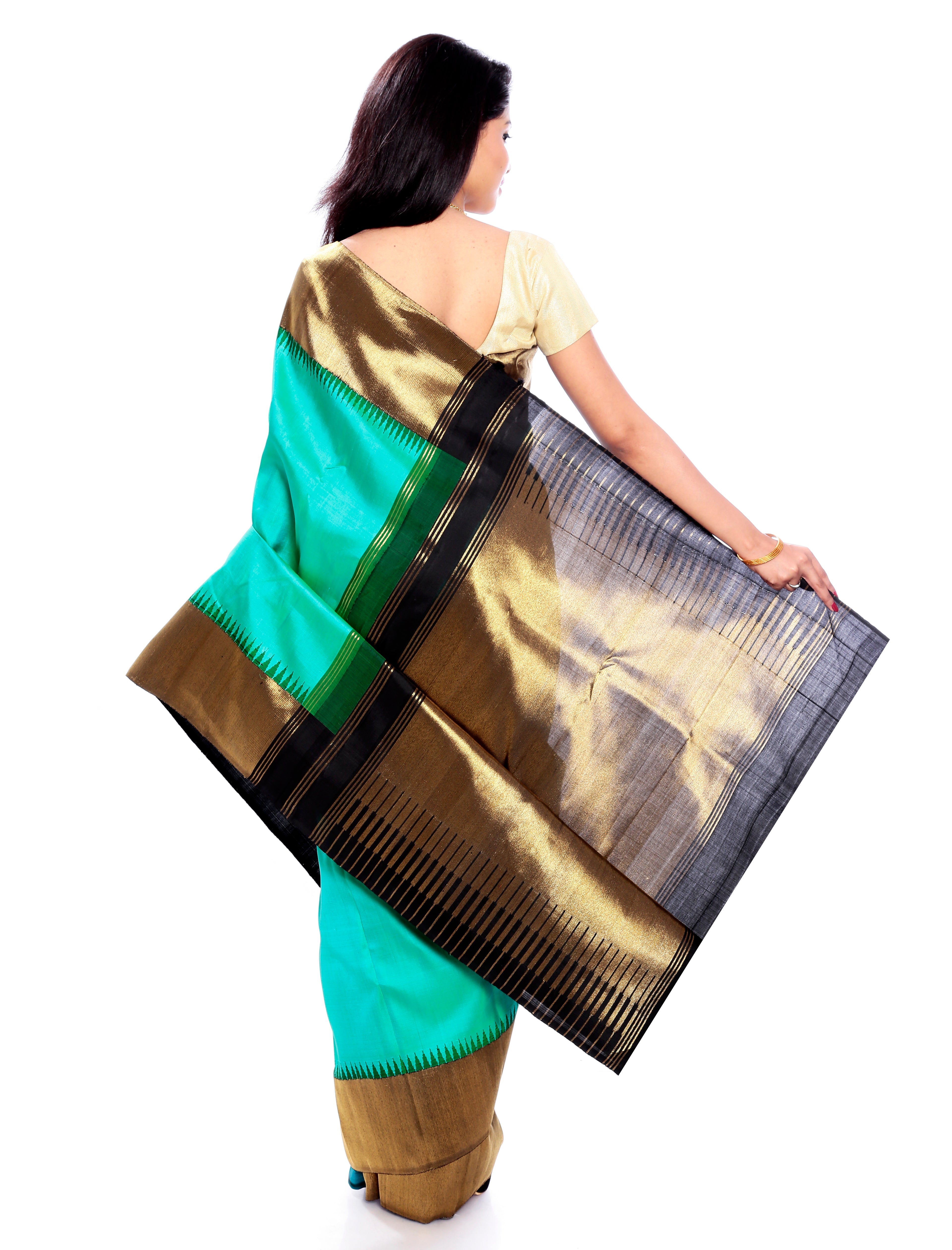 Green Kanchipuram Pure Silk & Pure Zari Saree