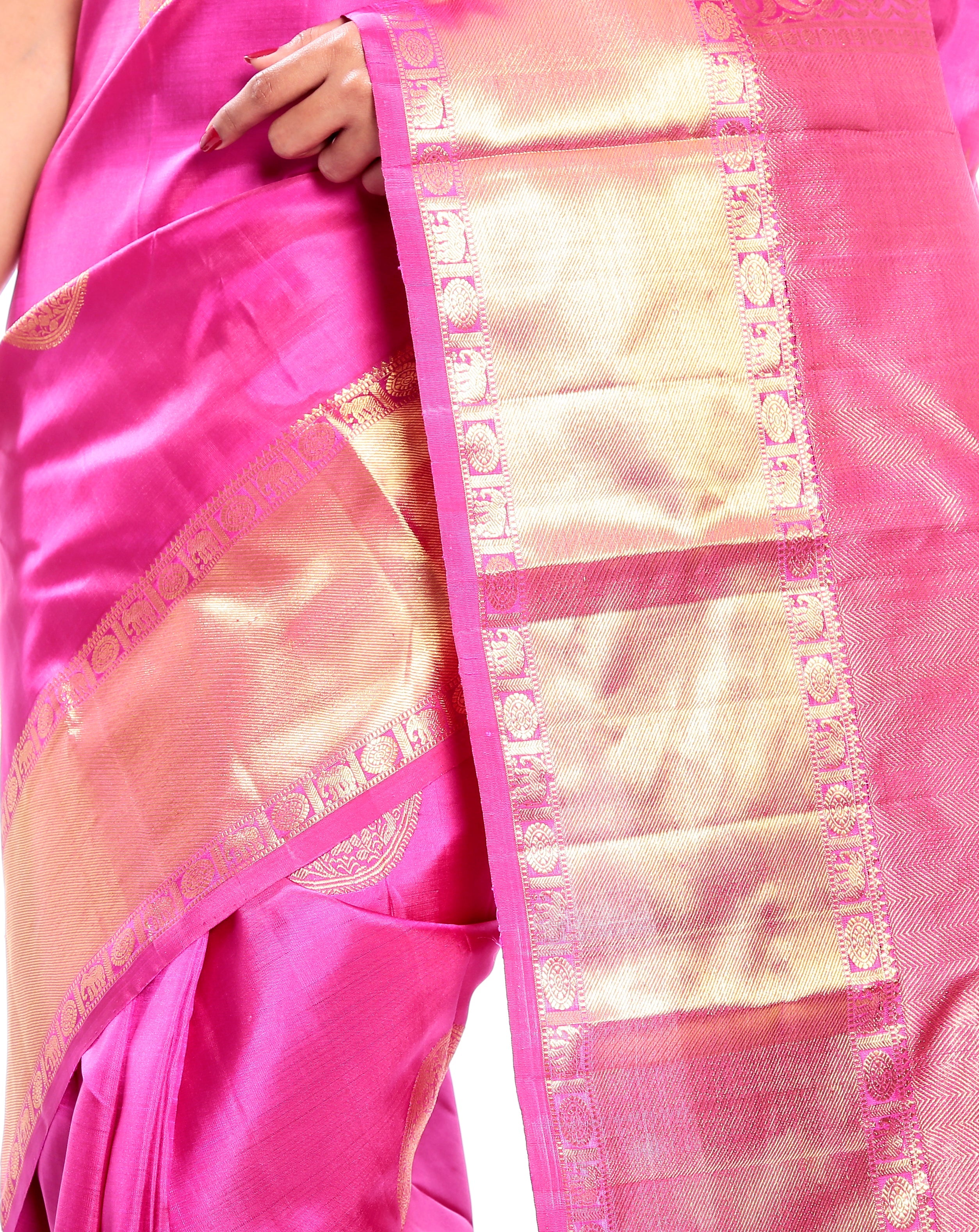 pink kanchivaram saree