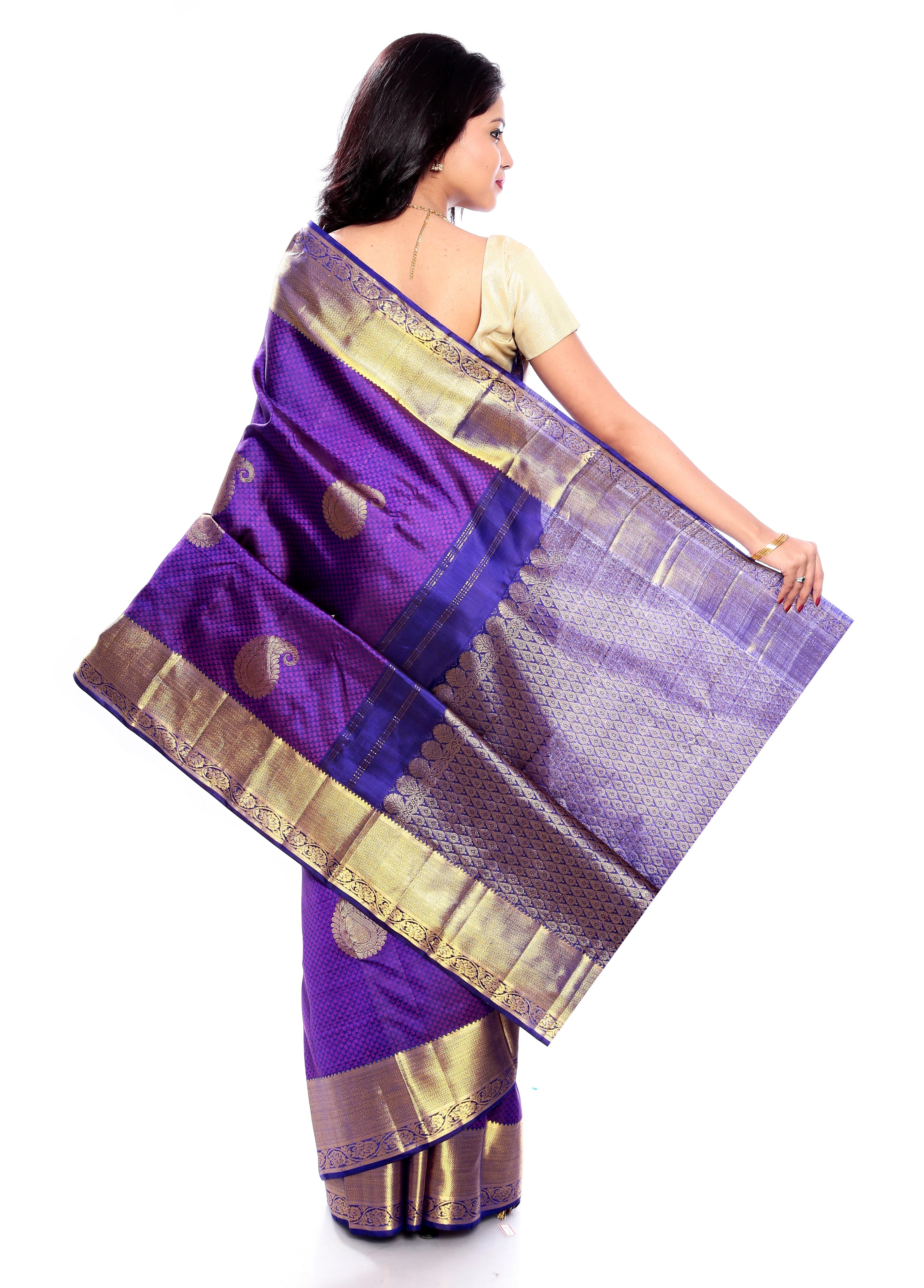 blue kanchivaram saree