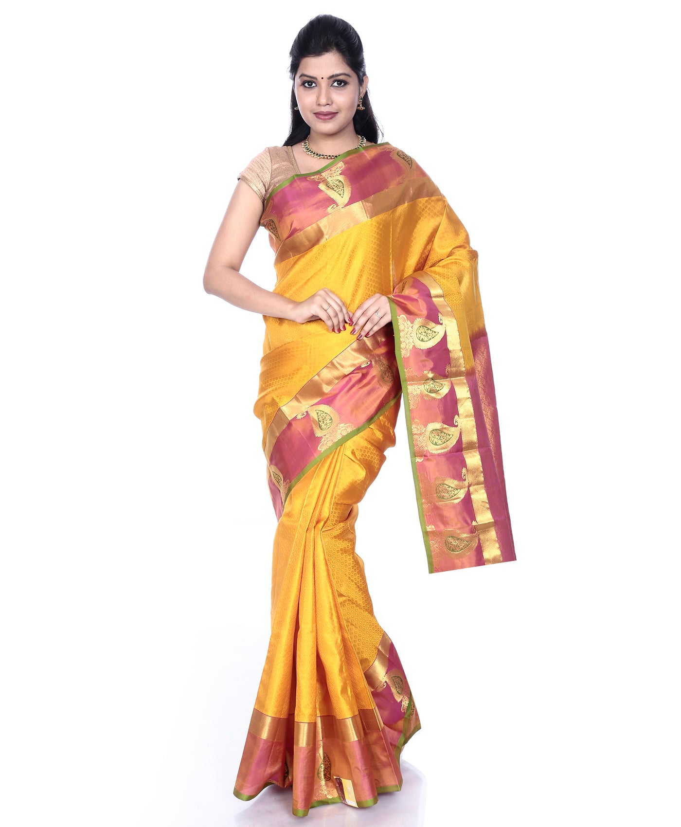 Buy Mandakini Kanchipuram (Kanjivaram) Handloom Pure Silk Sarees Online