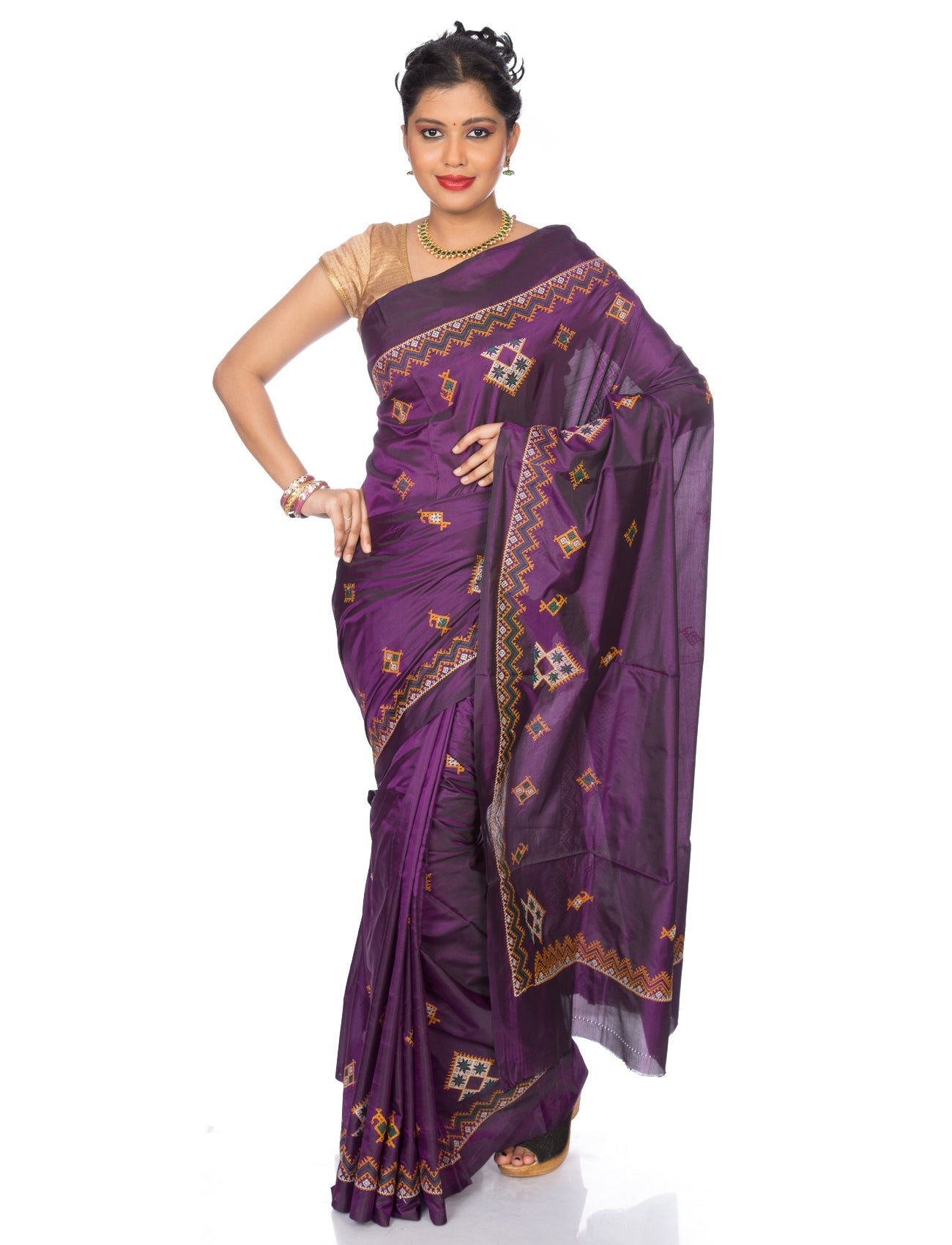 Kasuti Ilkal Art Silk Saree