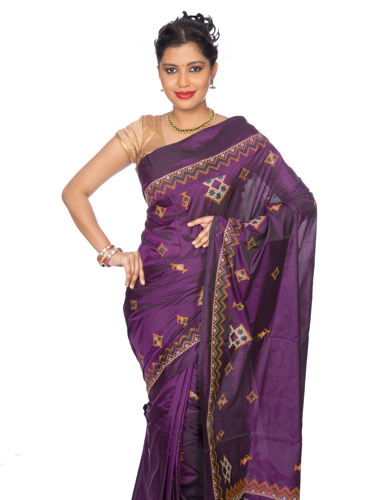Kasuti Ilkal Art Silk Saree