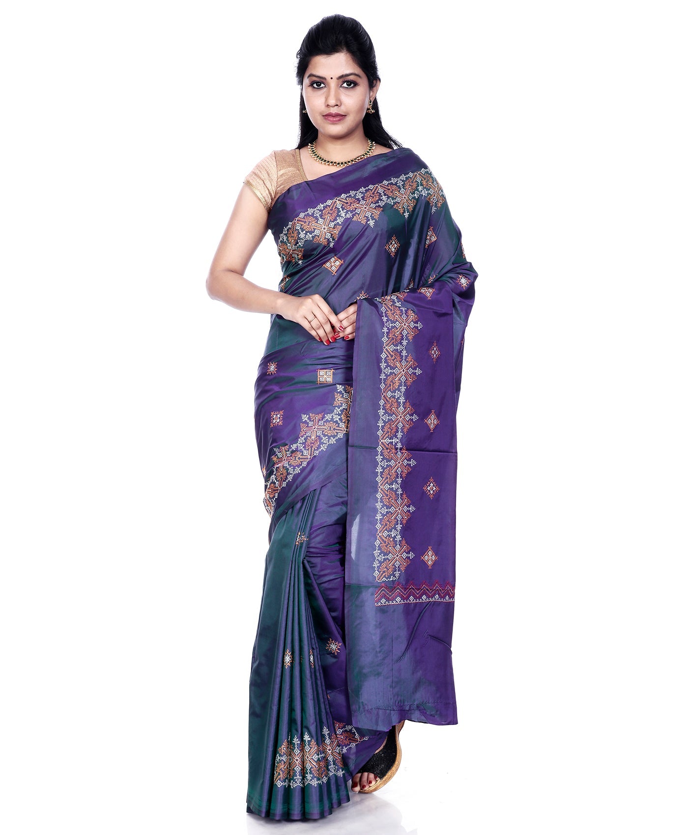 Kasuti Ilkal Art Silk Saree