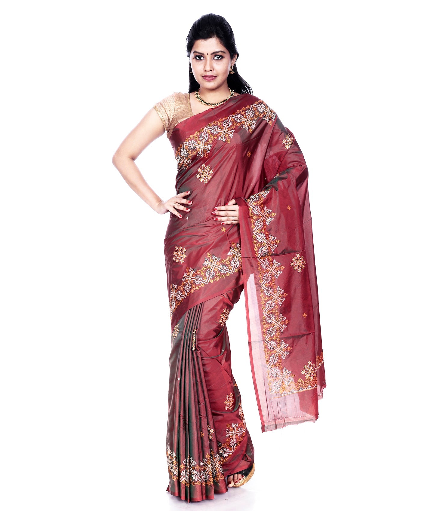 Kasuti Ilkal Art Silk Saree