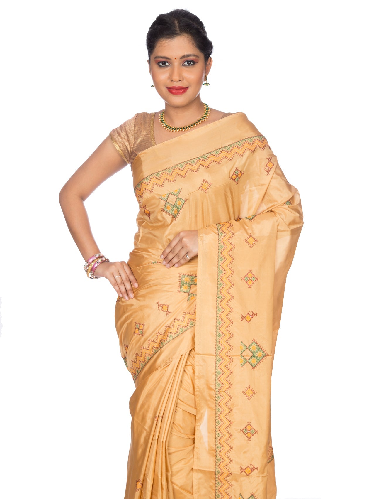 Kasuti Ilkal Art Silk Saree