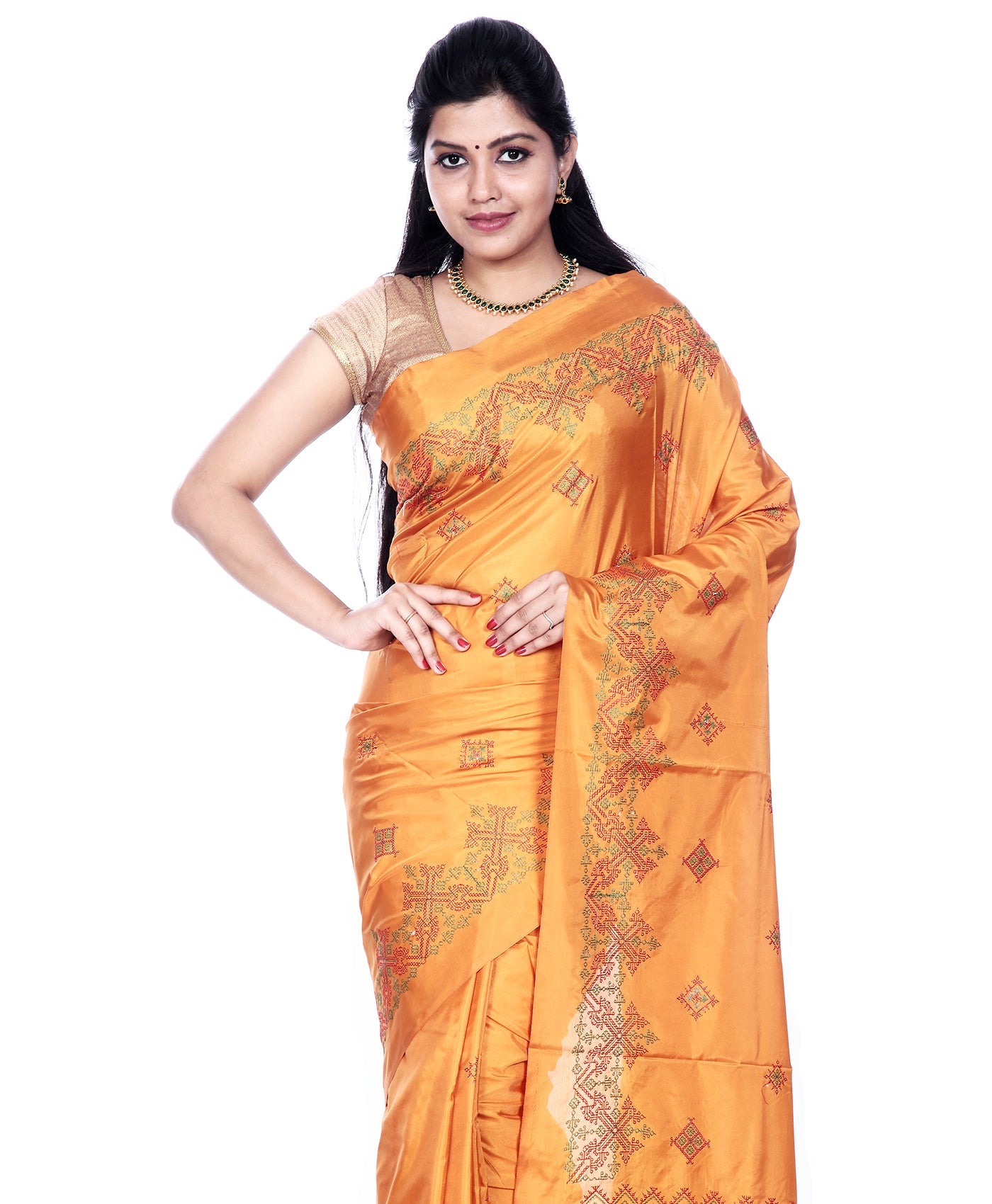 Kasuti Ilkal Art Silk Saree
