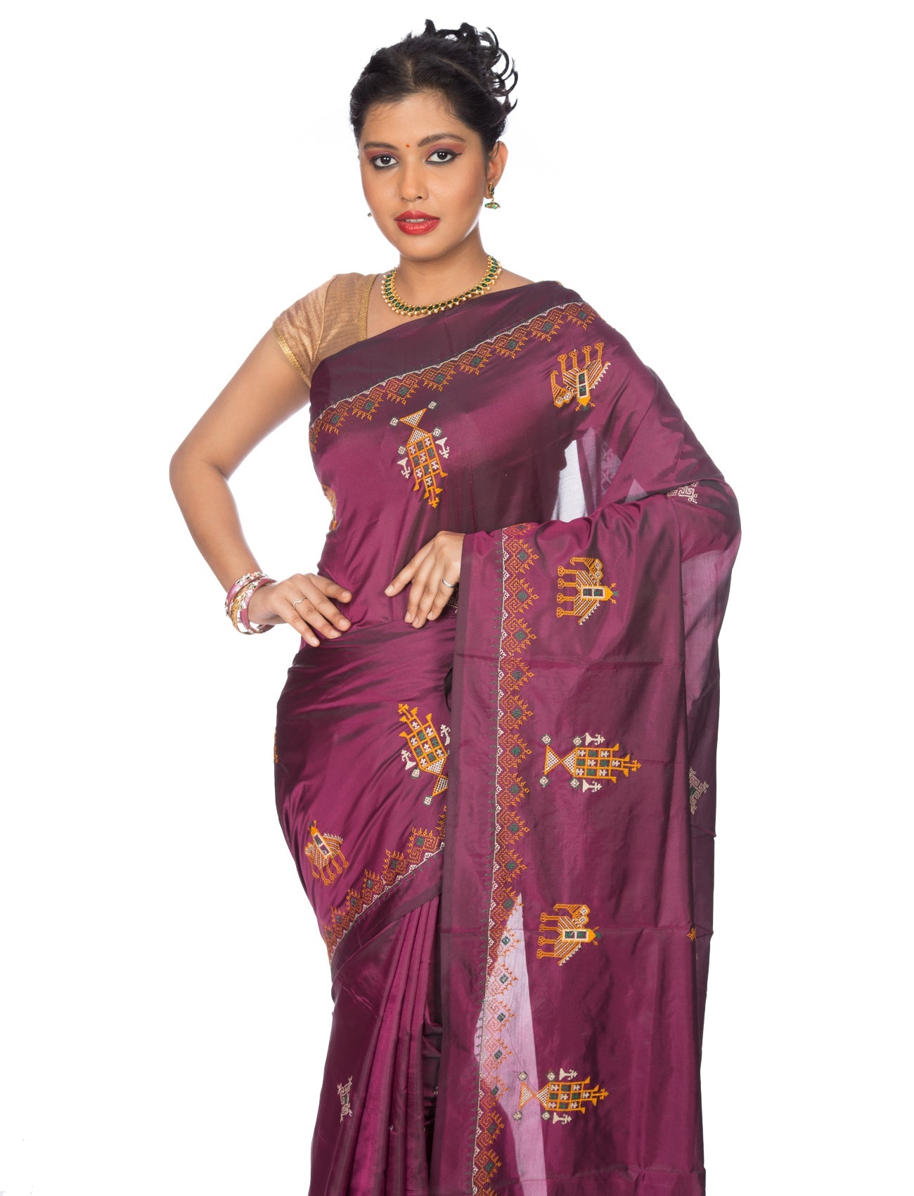 Kasuti Ilkal Art Silk Saree