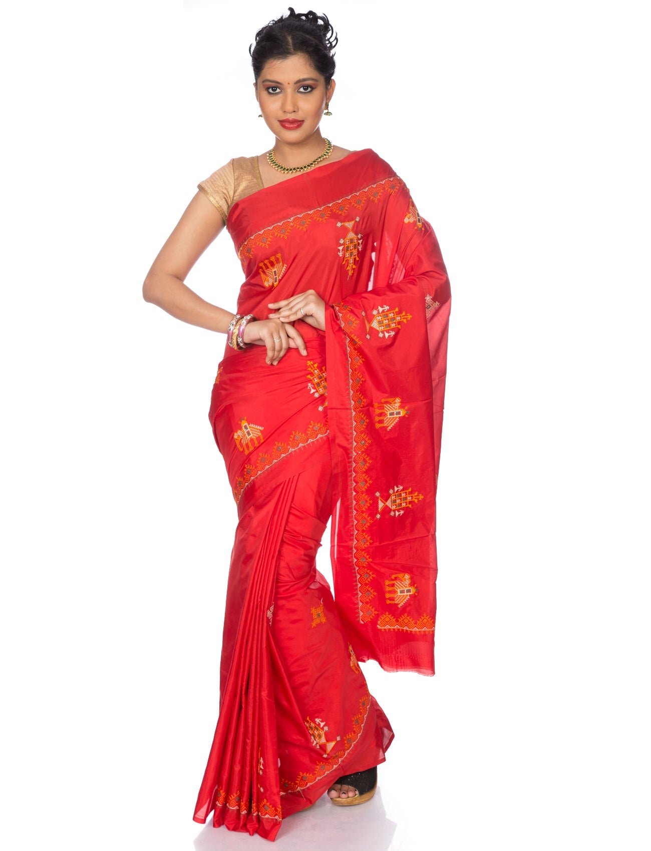 Kasuti Ilkal Art Silk Saree
