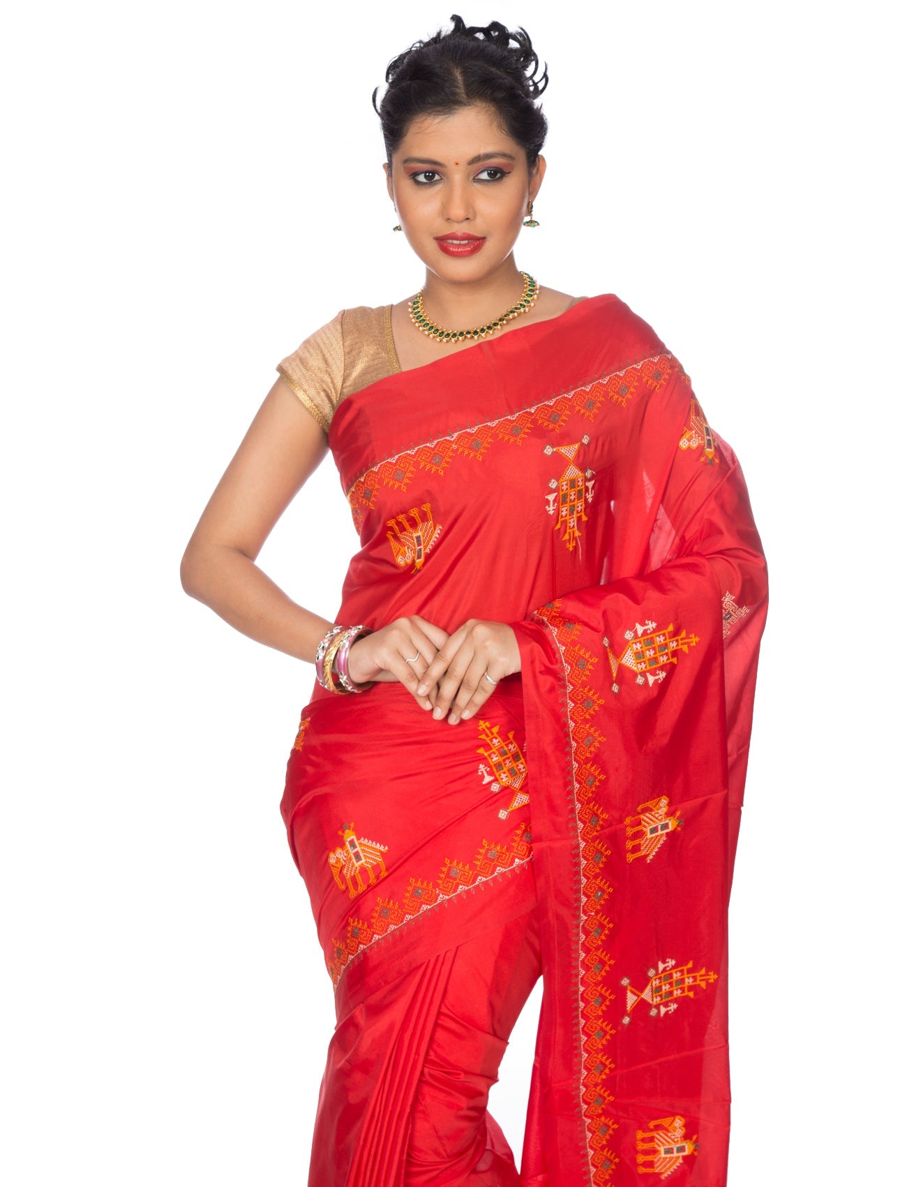 Kasuti Ilkal Art Silk Saree
