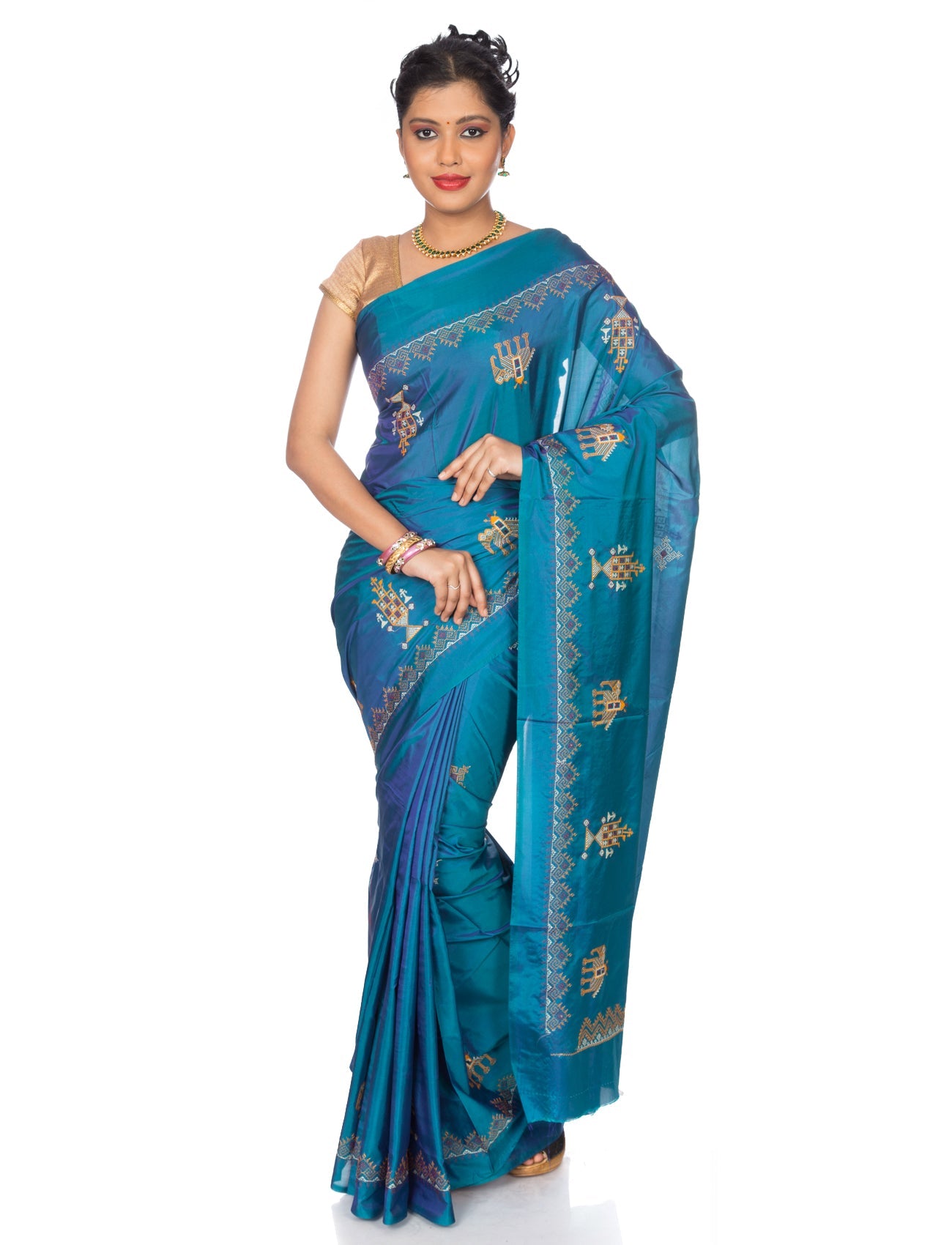 Kasuti Ilkal Art Silk Saree