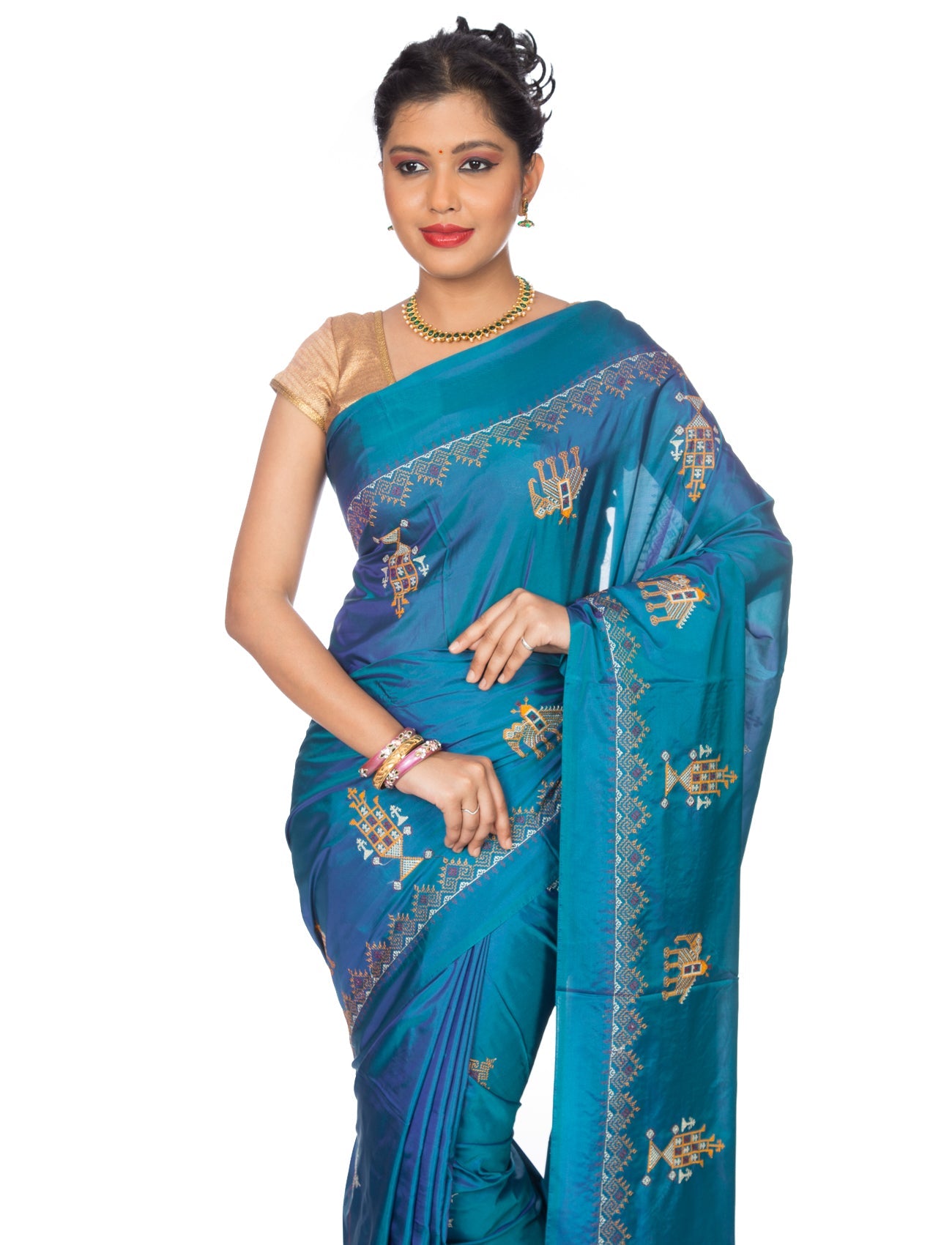 Kasuti Ilkal Art Silk Saree