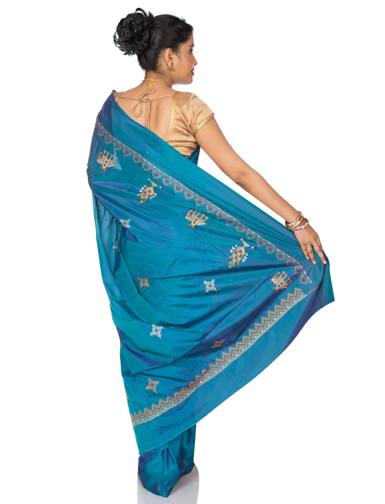 Kasuti Ilkal Art Silk Saree