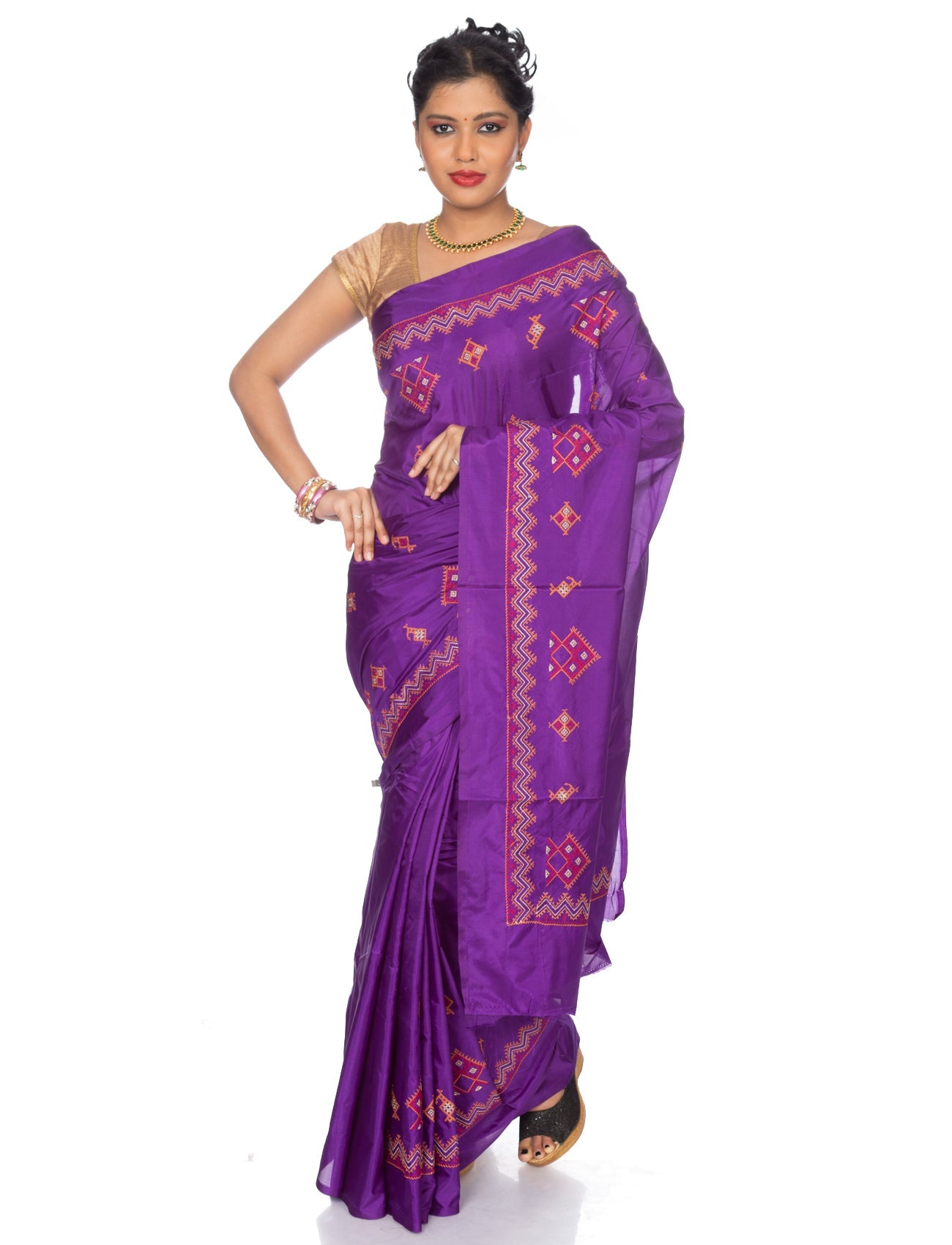 Kasuti Ilkal Art Silk Saree