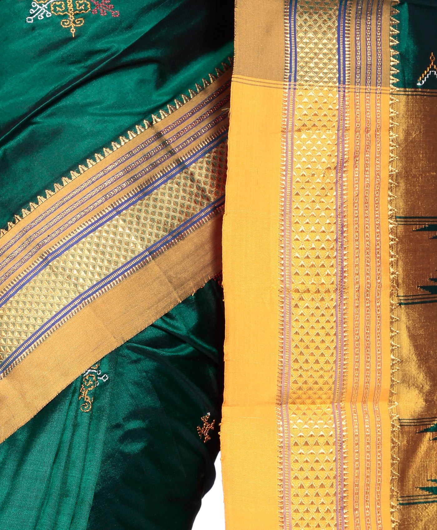 Kasuti Ilkal Pure Silk Saree Violet