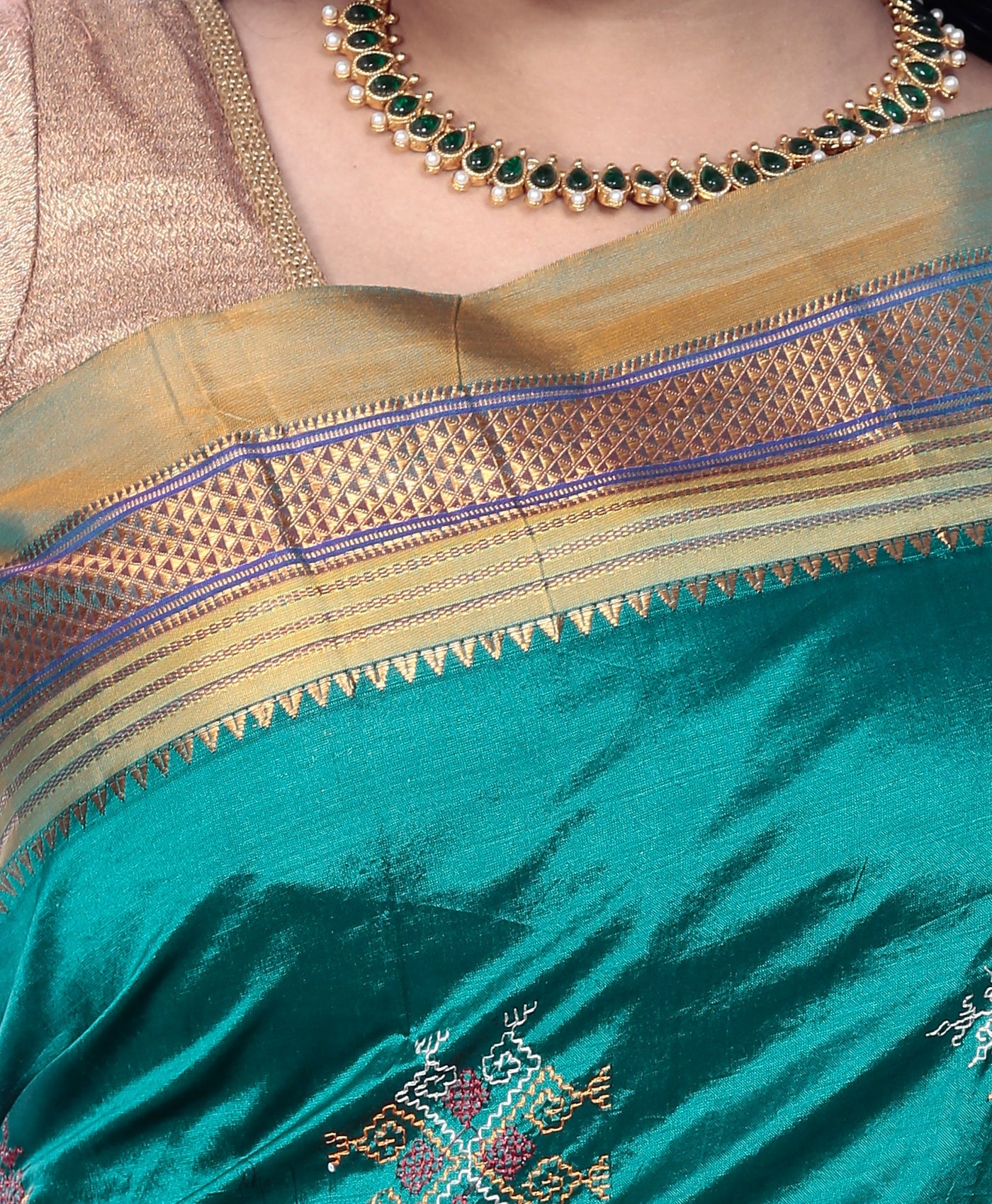 Pure Silk Ilkal Saree with Kasuti Embroidery - Seven Elegant Colors