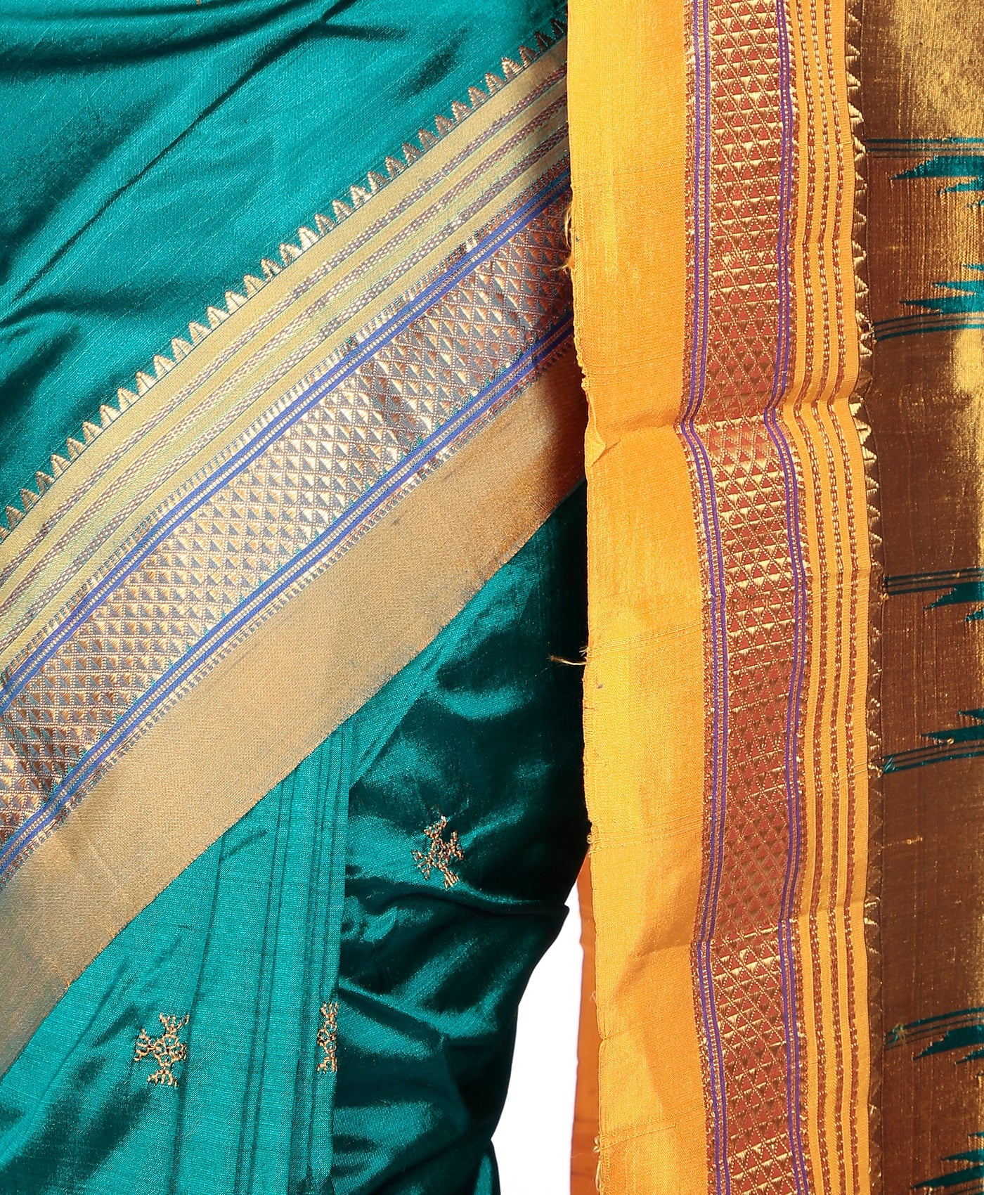 Pure Silk Ilkal Saree with Kasuti Embroidery - Seven Elegant Colors