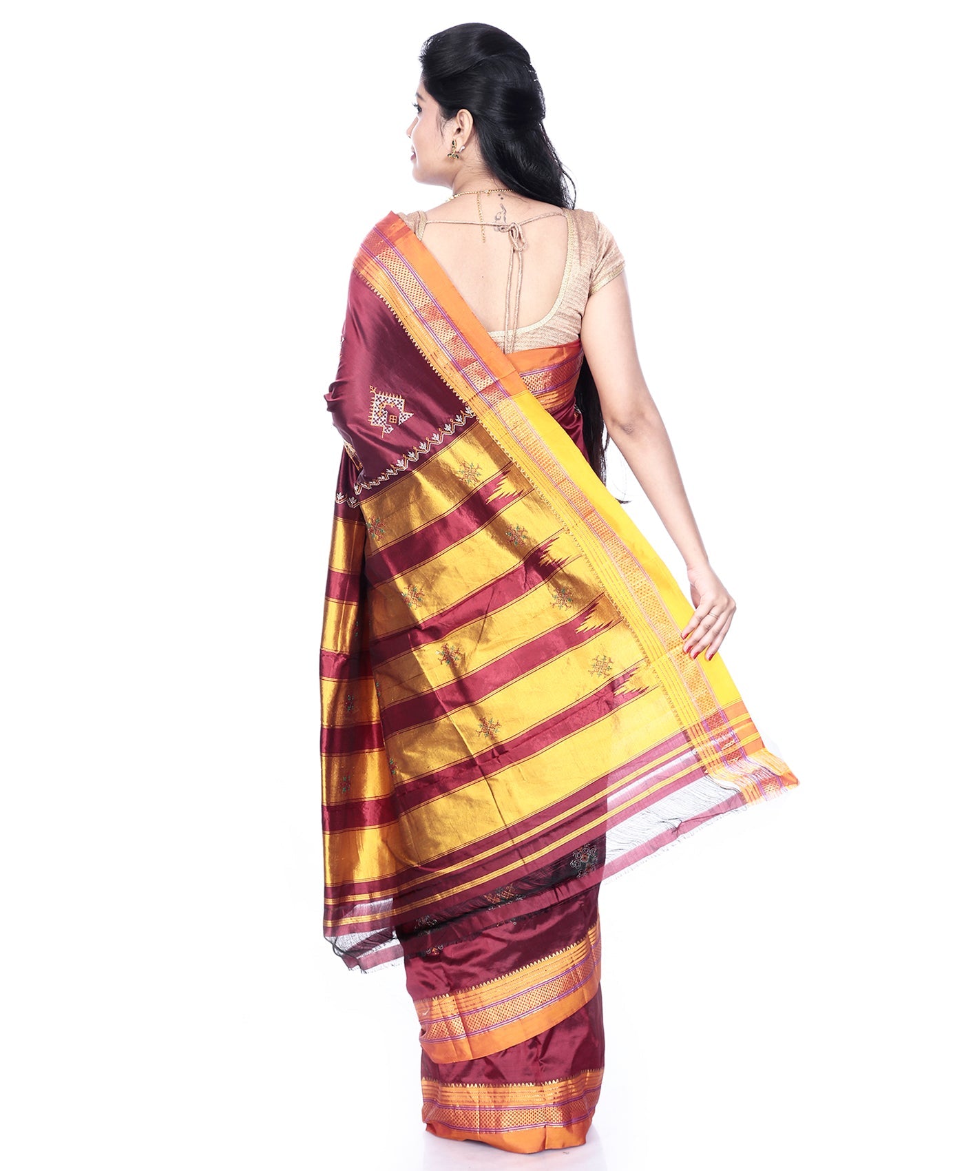 Maroon Ilkal Saree Online