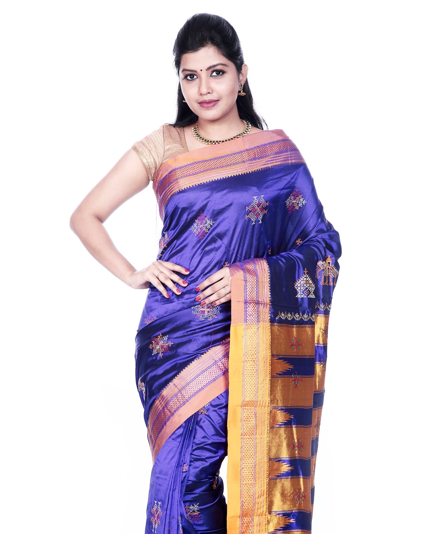 Ilkal Saree Silk Violet