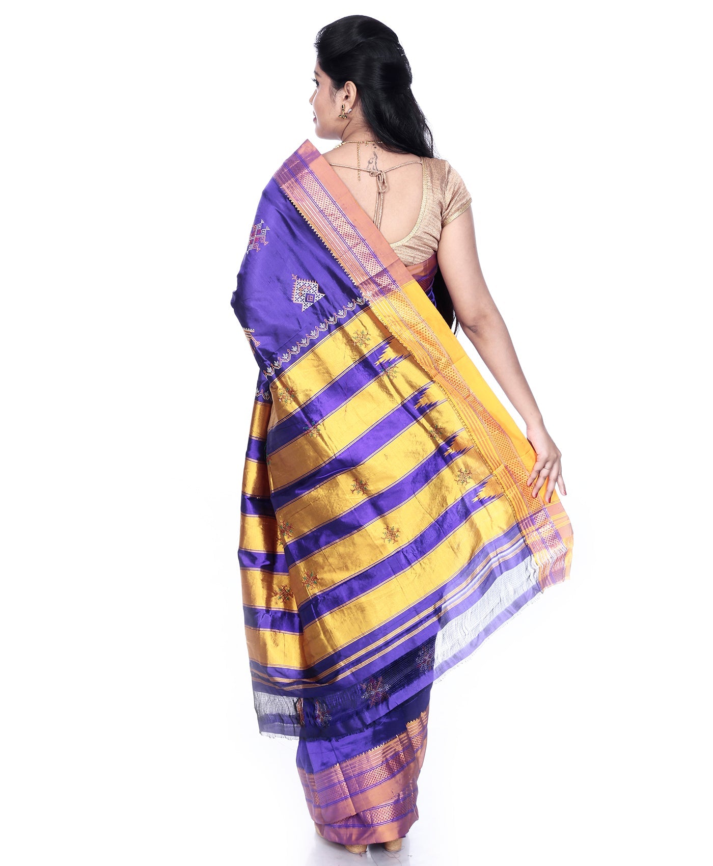 Pure Silk Ilkal Saree with Kasuti Embroidery - Seven Elegant Colors