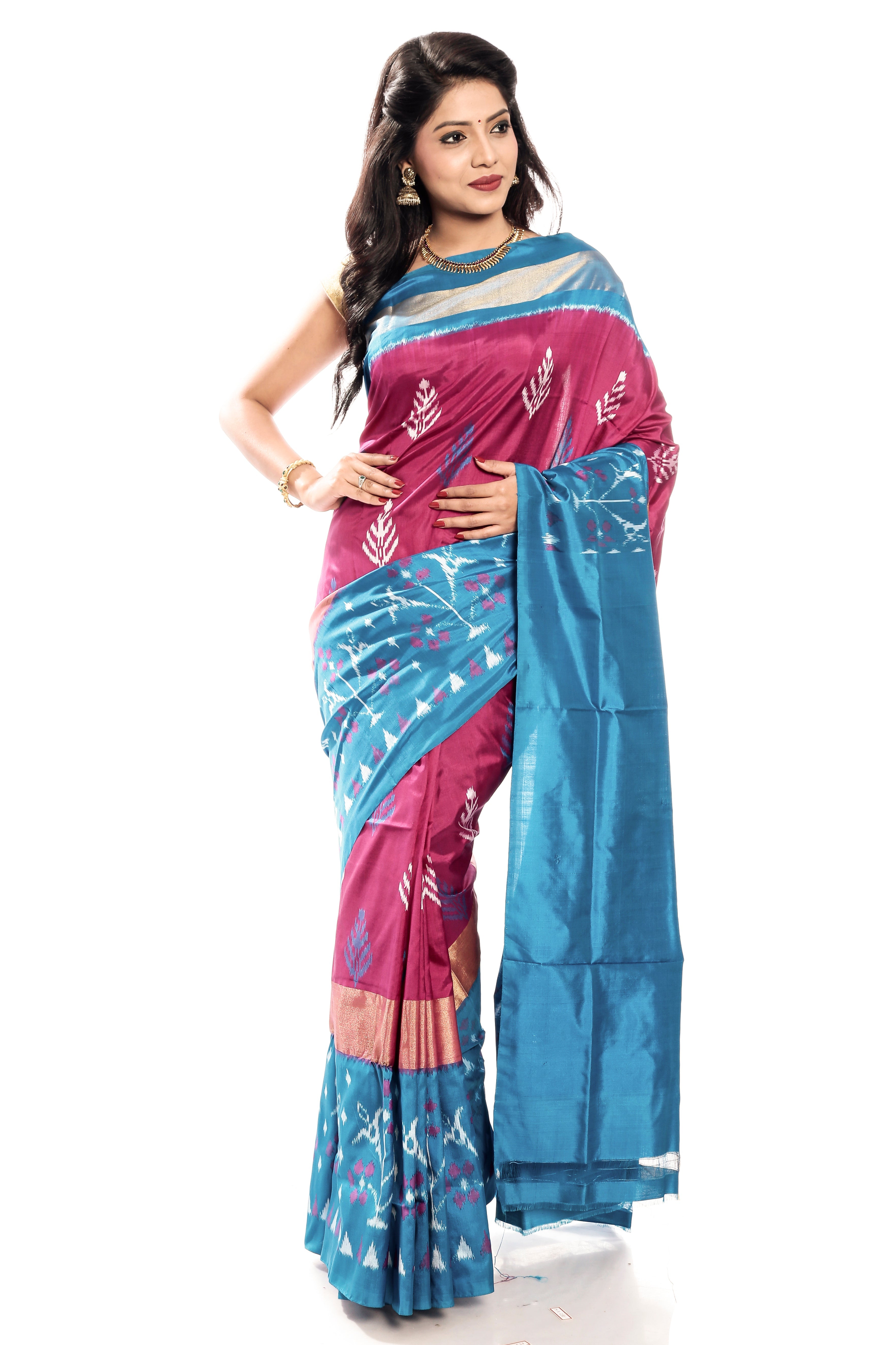 Buy Mandakini Pochampally Ikkat (Ikat) Handloom Pure Silk