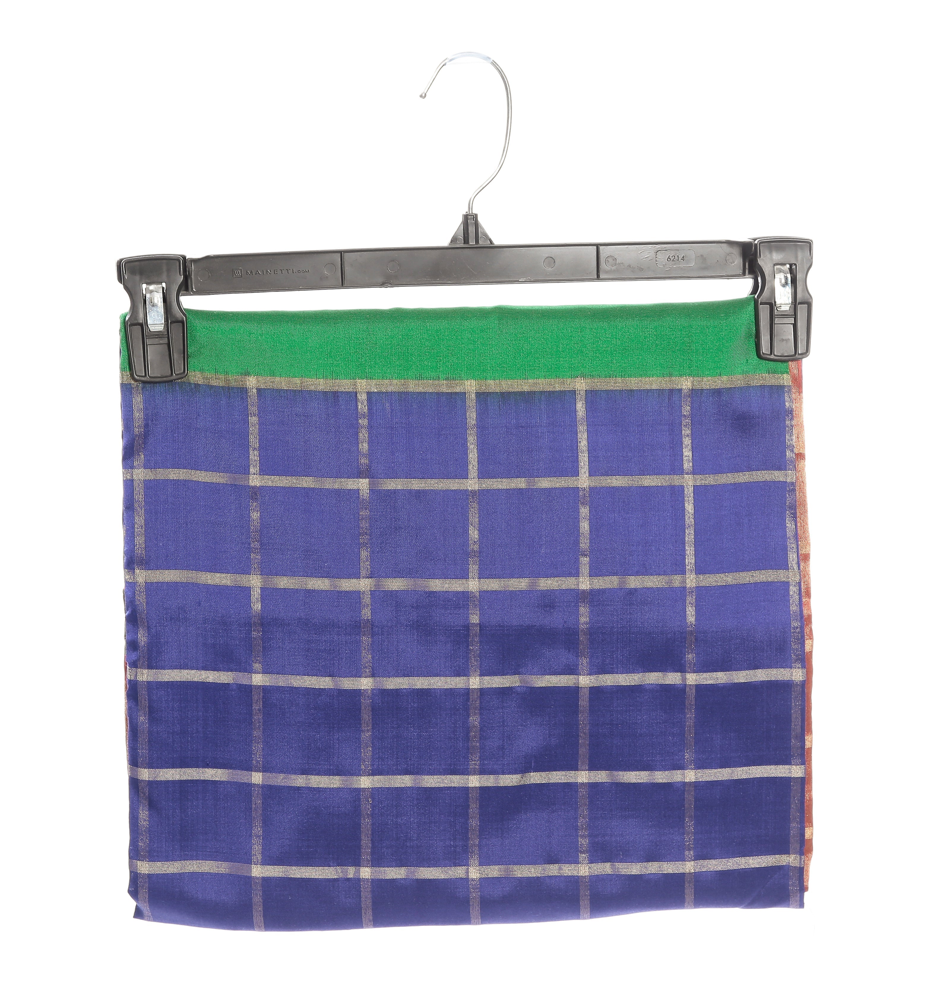 Blue & Orange Ikkat Silk Saree