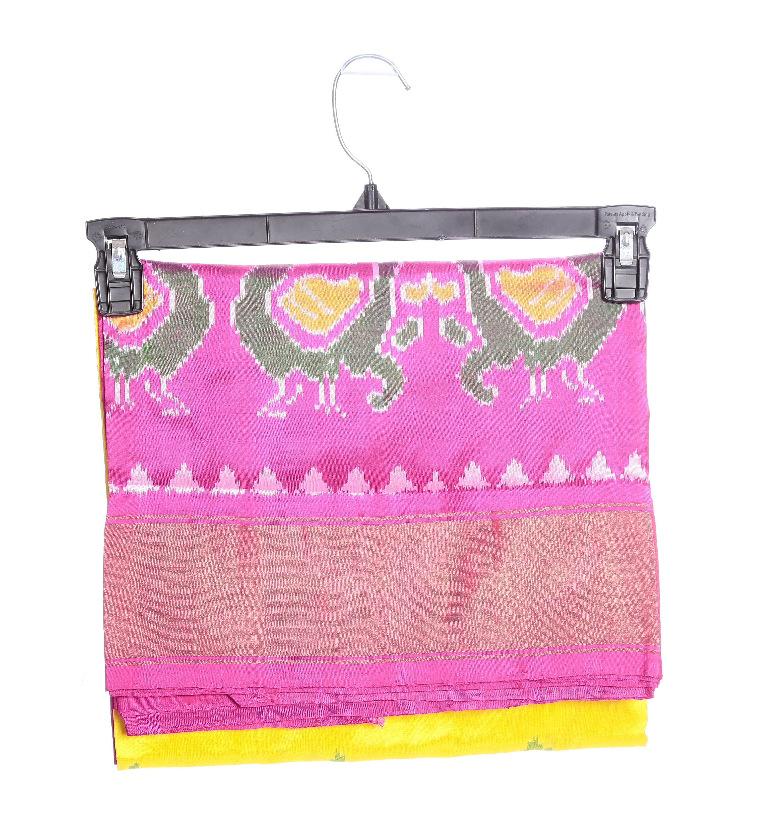 yellow Pochampally Saree Online USA