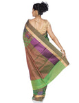 Pure silk Cotton Saree in Green -Mandakini Online Store