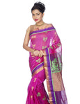 Kanjivaram Cotton Silk Saree  in pink