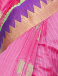 Pink kanchipuram Cotton Silk Saree